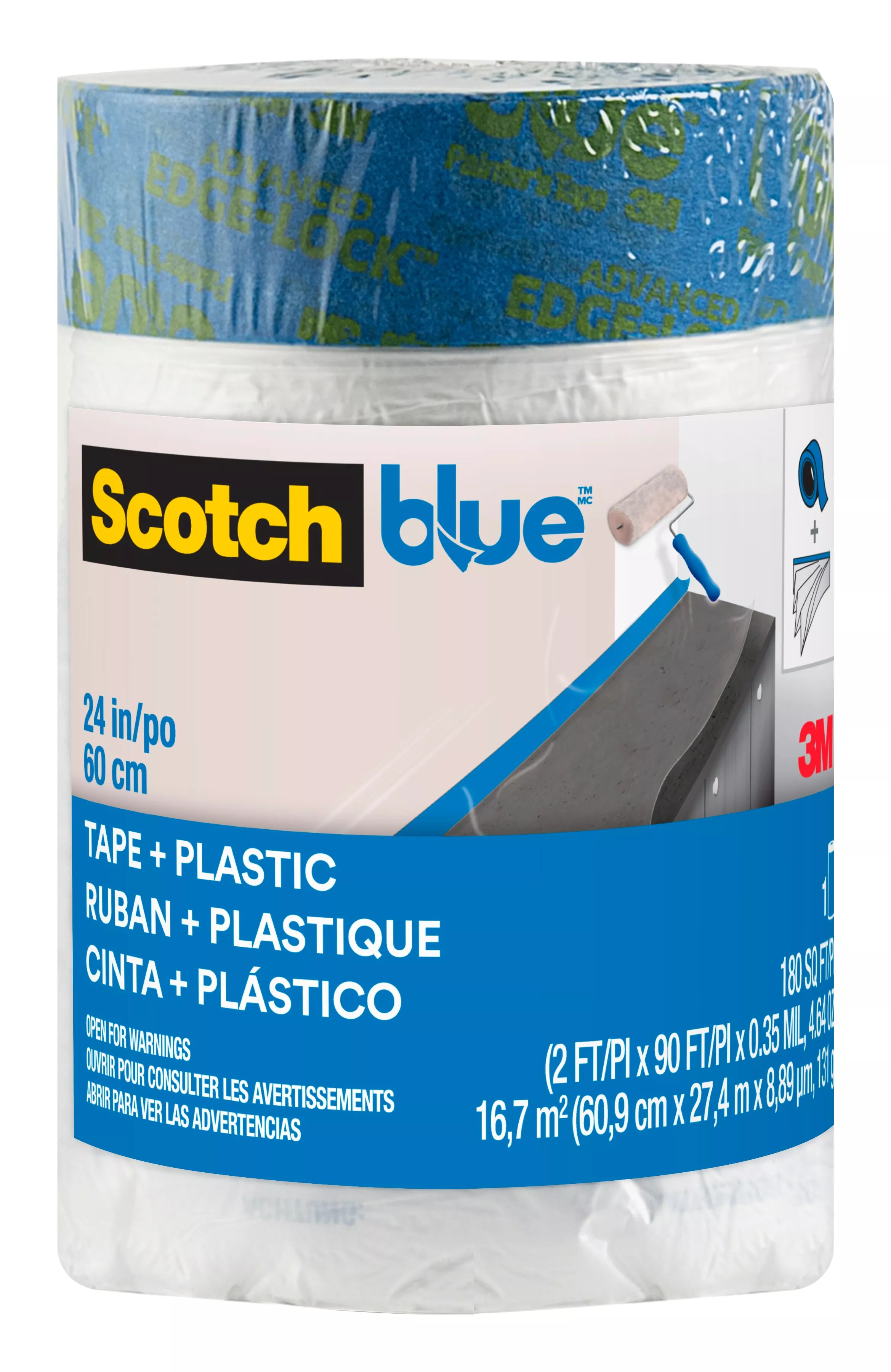 3M™ ScotchBlue™ Tape + Plastic PT2093EL-24