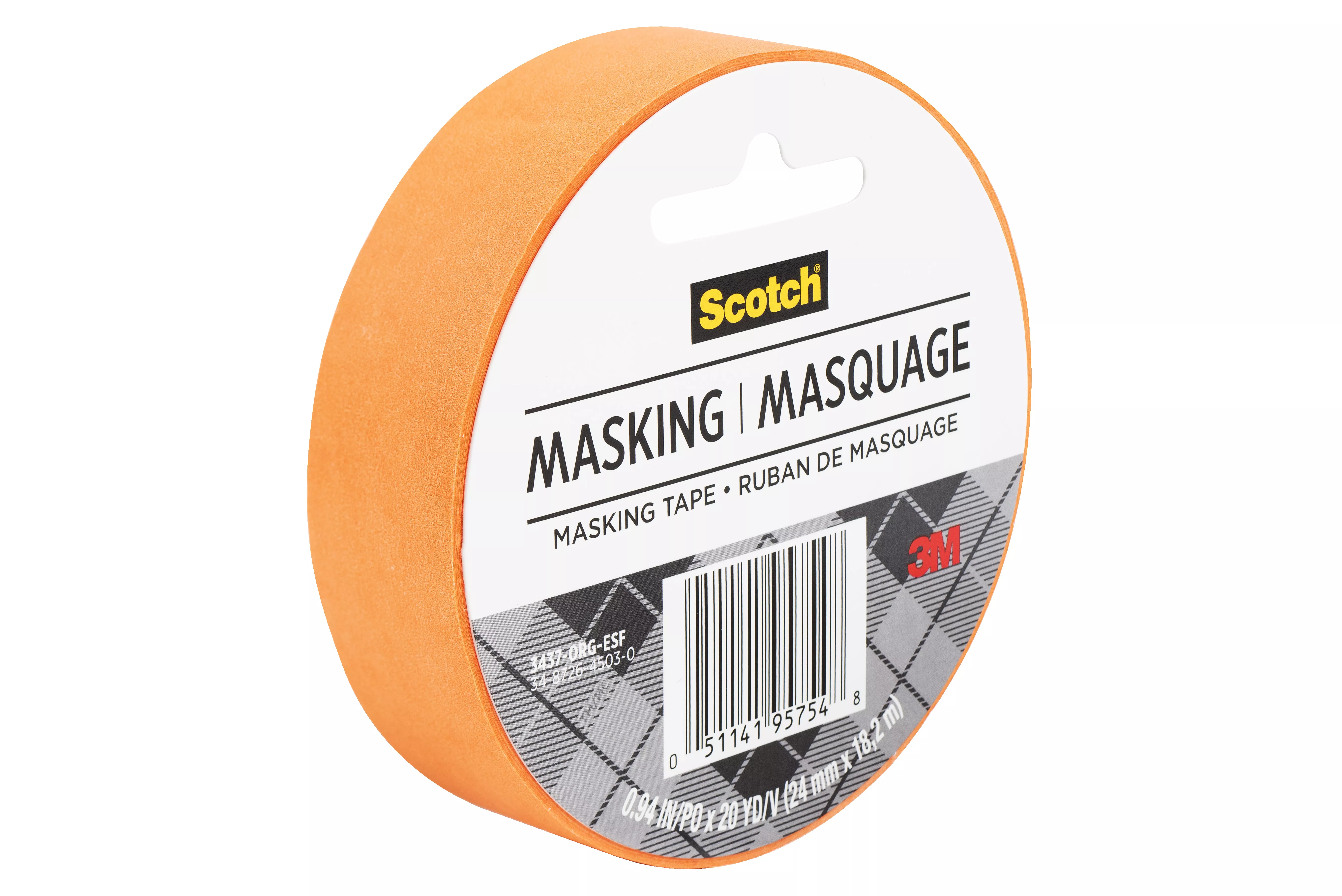 Scotch® Expressions Masking Tape 3437-ORG-ESF, Tangerine