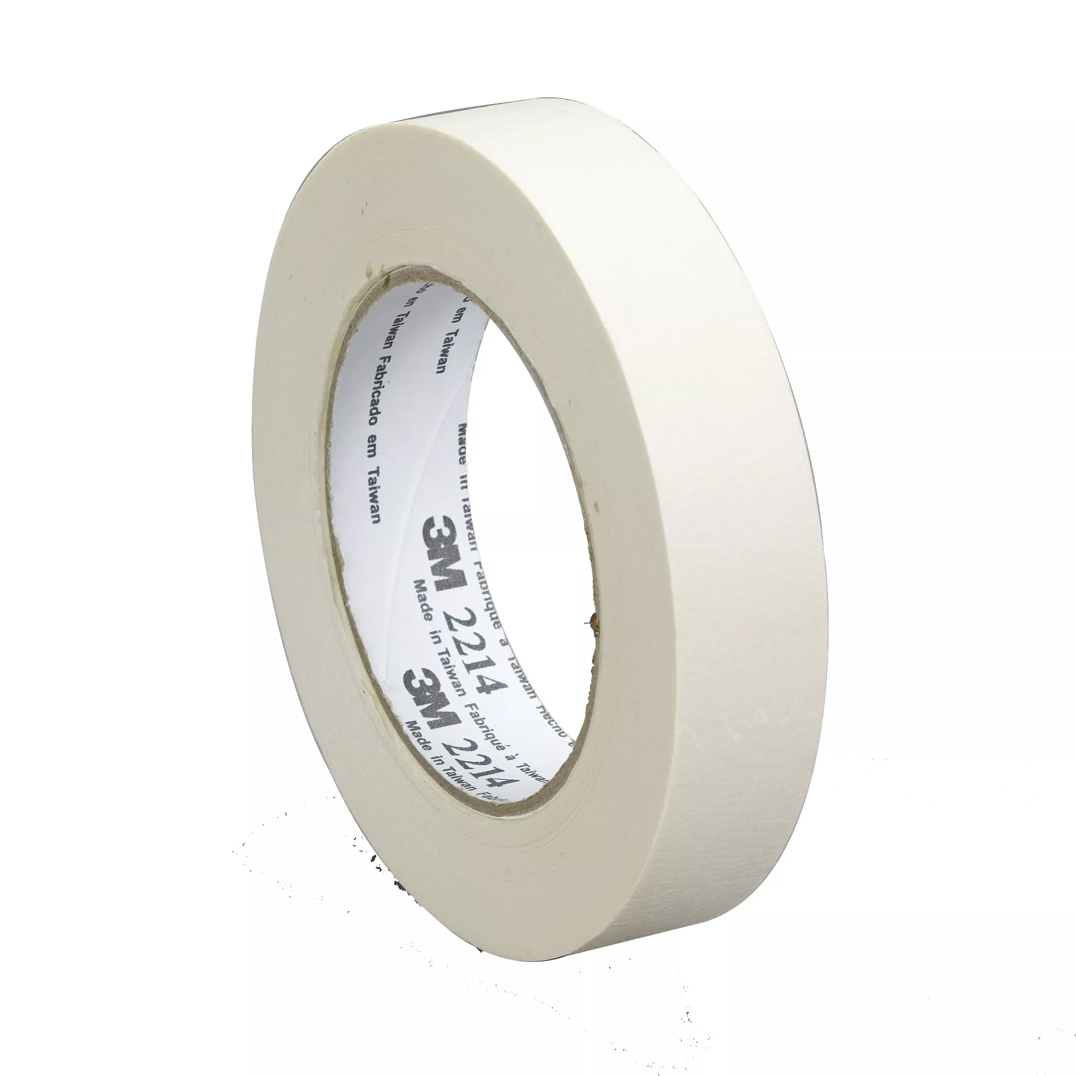 3M™ Paper Masking Tape 2214, Tan, 48 mm x 50 m, 5.4 mil, 24 Rolls/Case