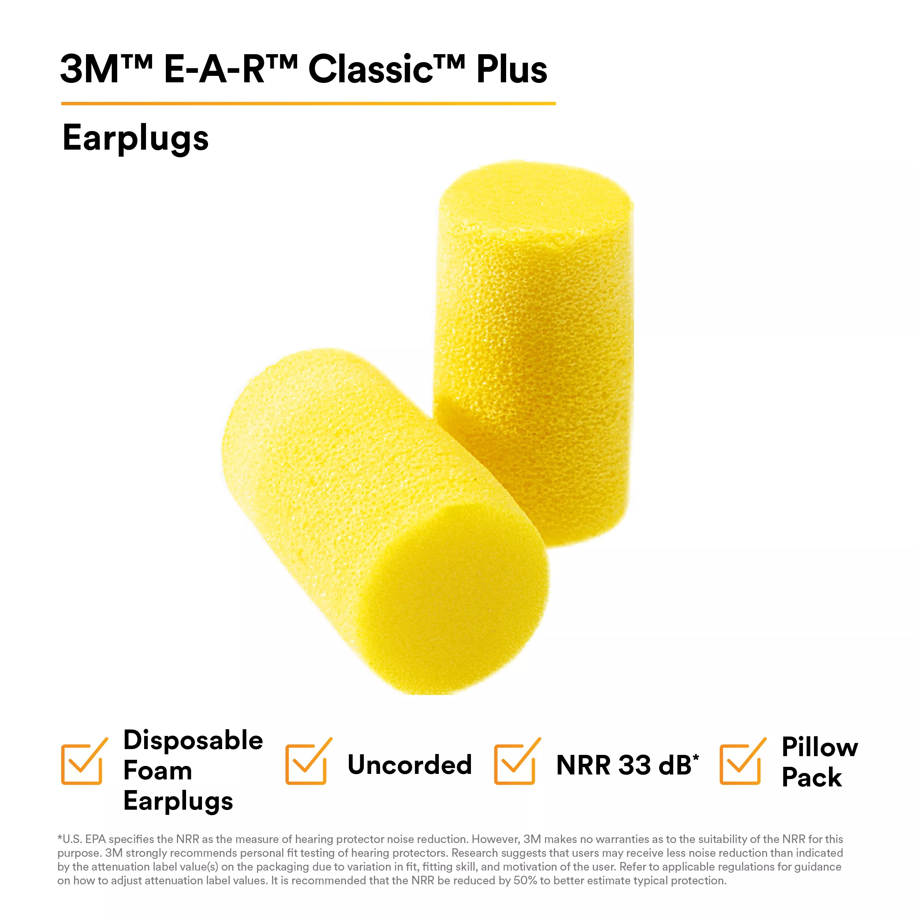 UPC 10080529100518 | 3M™ E-A-R™ Classic™ Plus Earplugs 310-1101