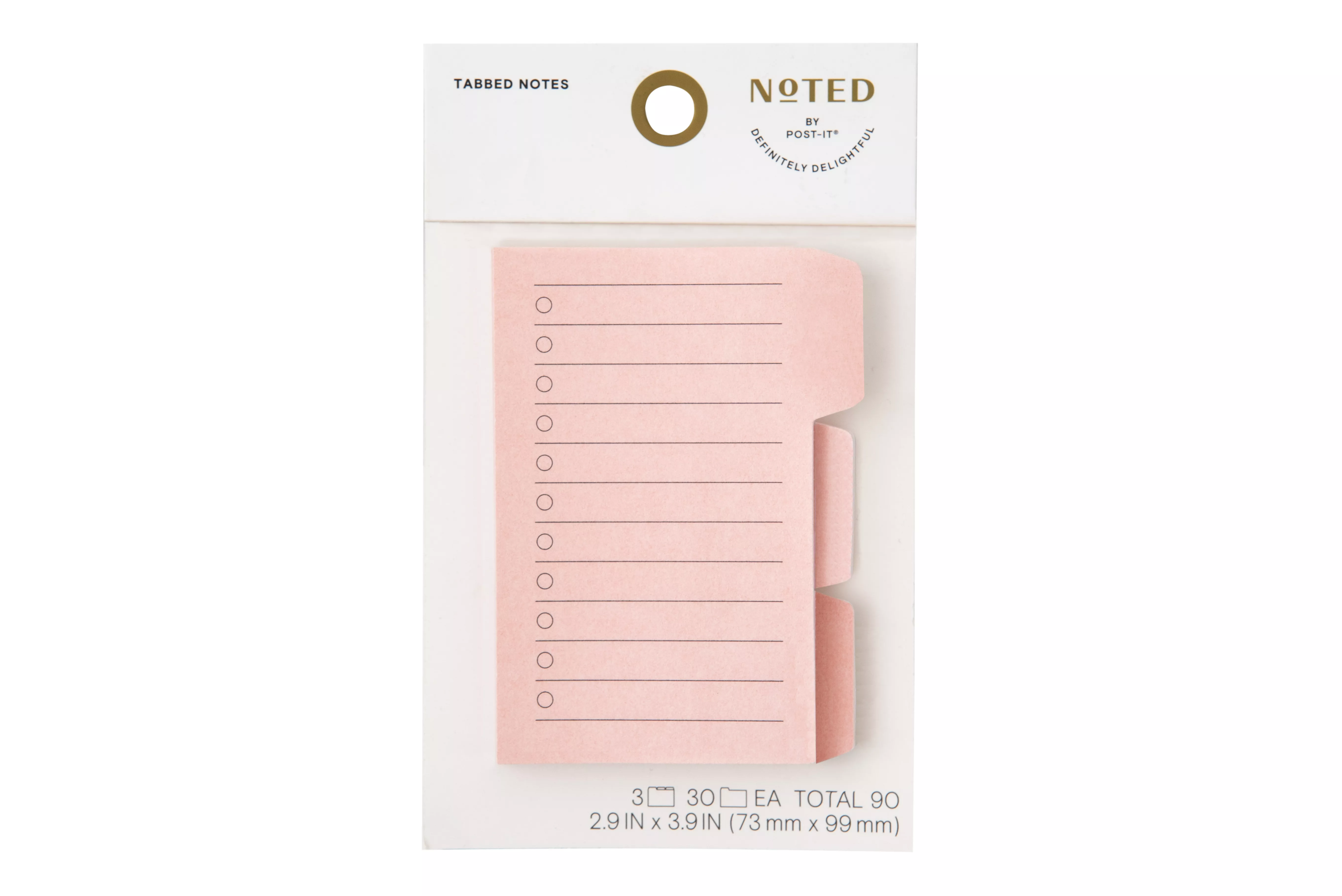 Post-it® Tabbed Notes NTDW-TAB-1, 3.9 in x 2.9 in (99 mm x 73 mm)