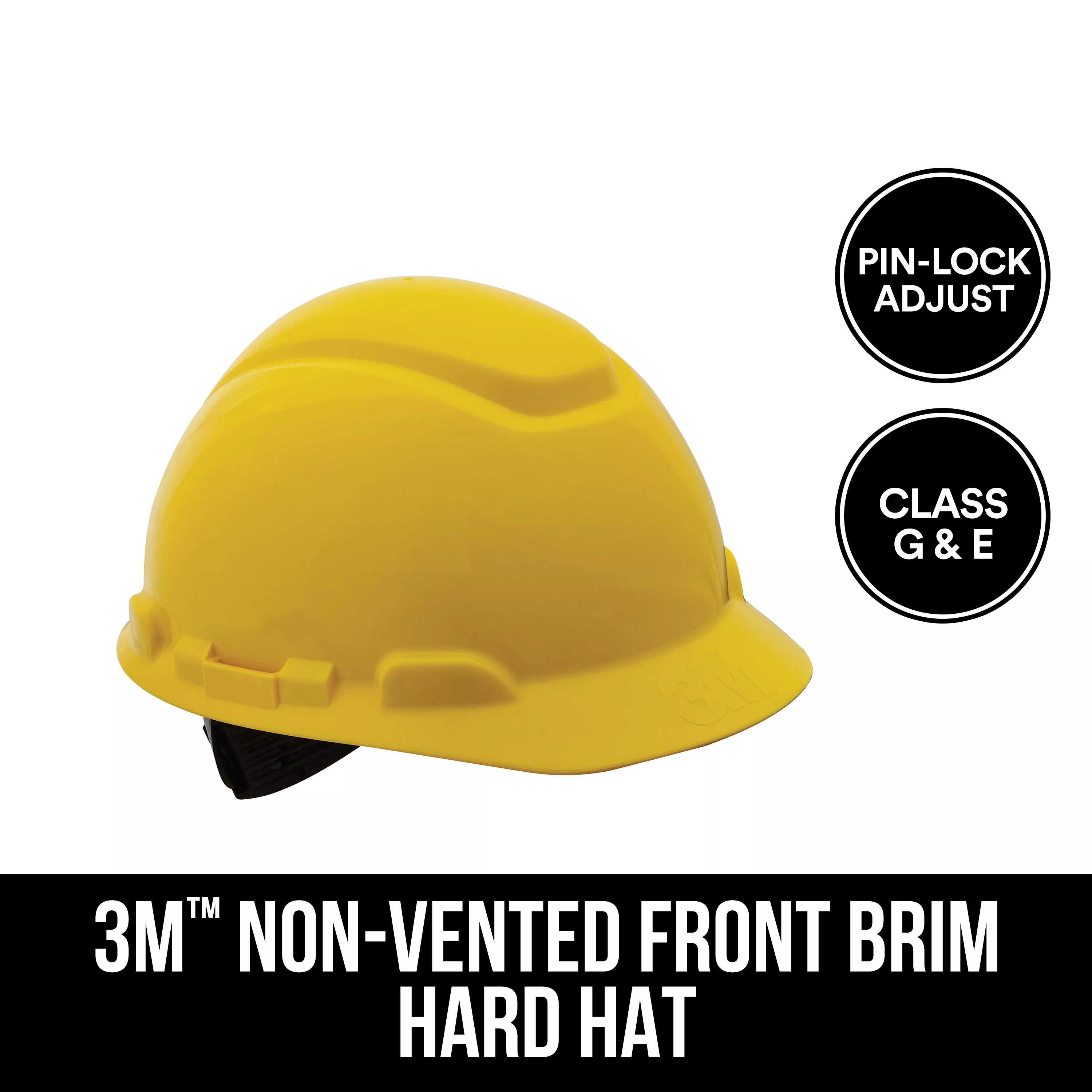 3M™ Non-Vented Hard Hat with Pinlock Adjustment, CHHYH1-12-DC, 12/case