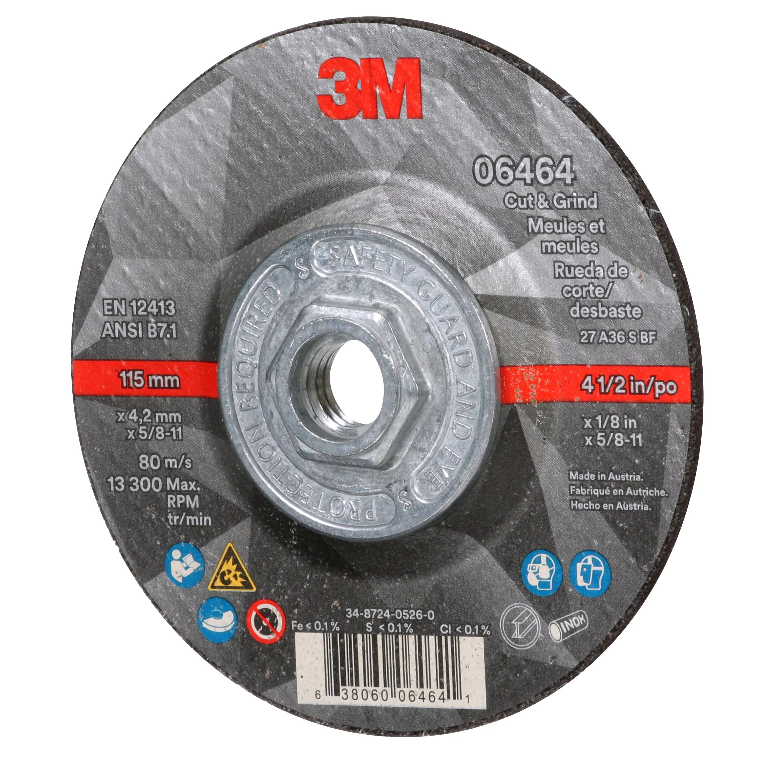 Product Number 06464 | 3M™ Cut & Grind Wheel