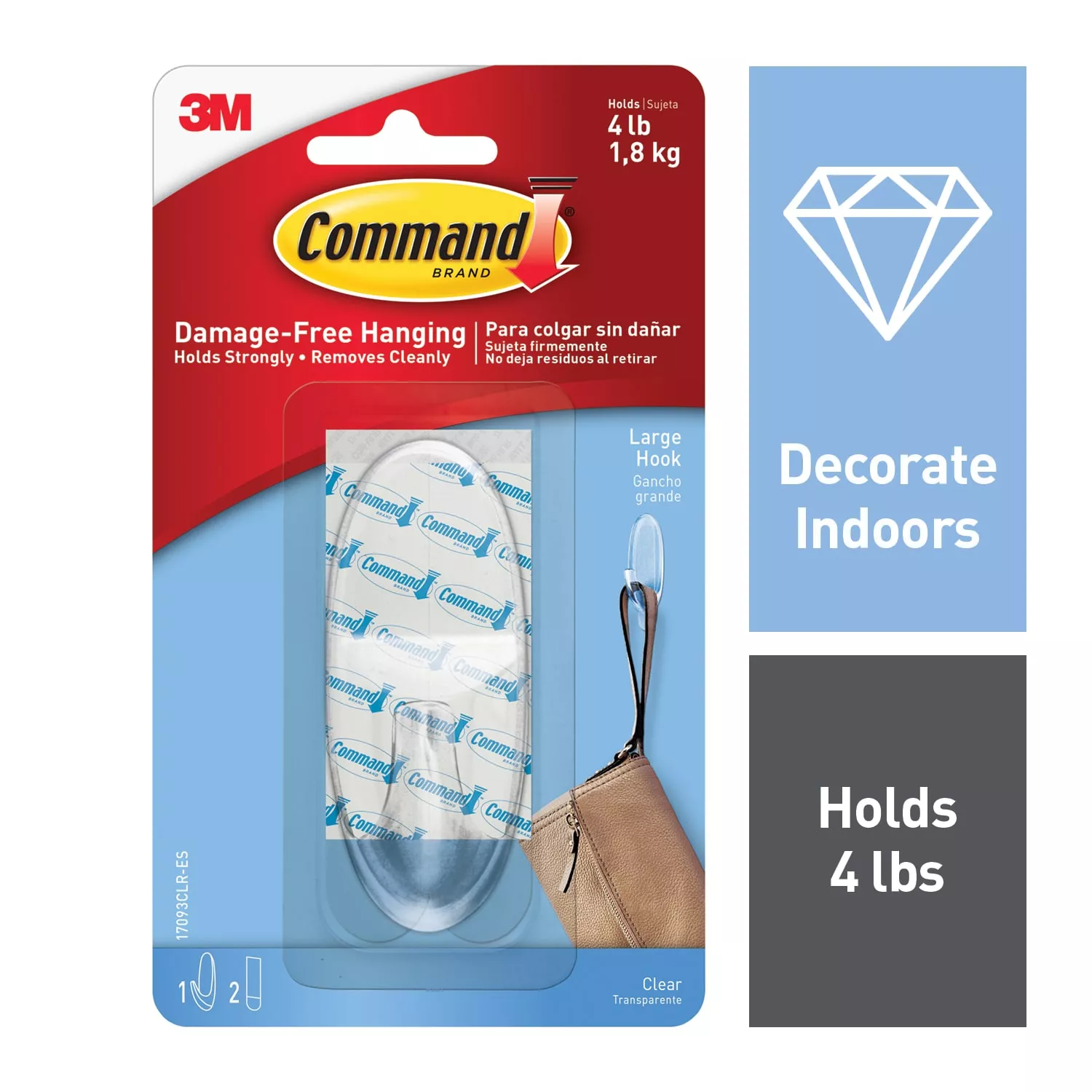 Command™ Large Clear Hook 17093CLR-ES