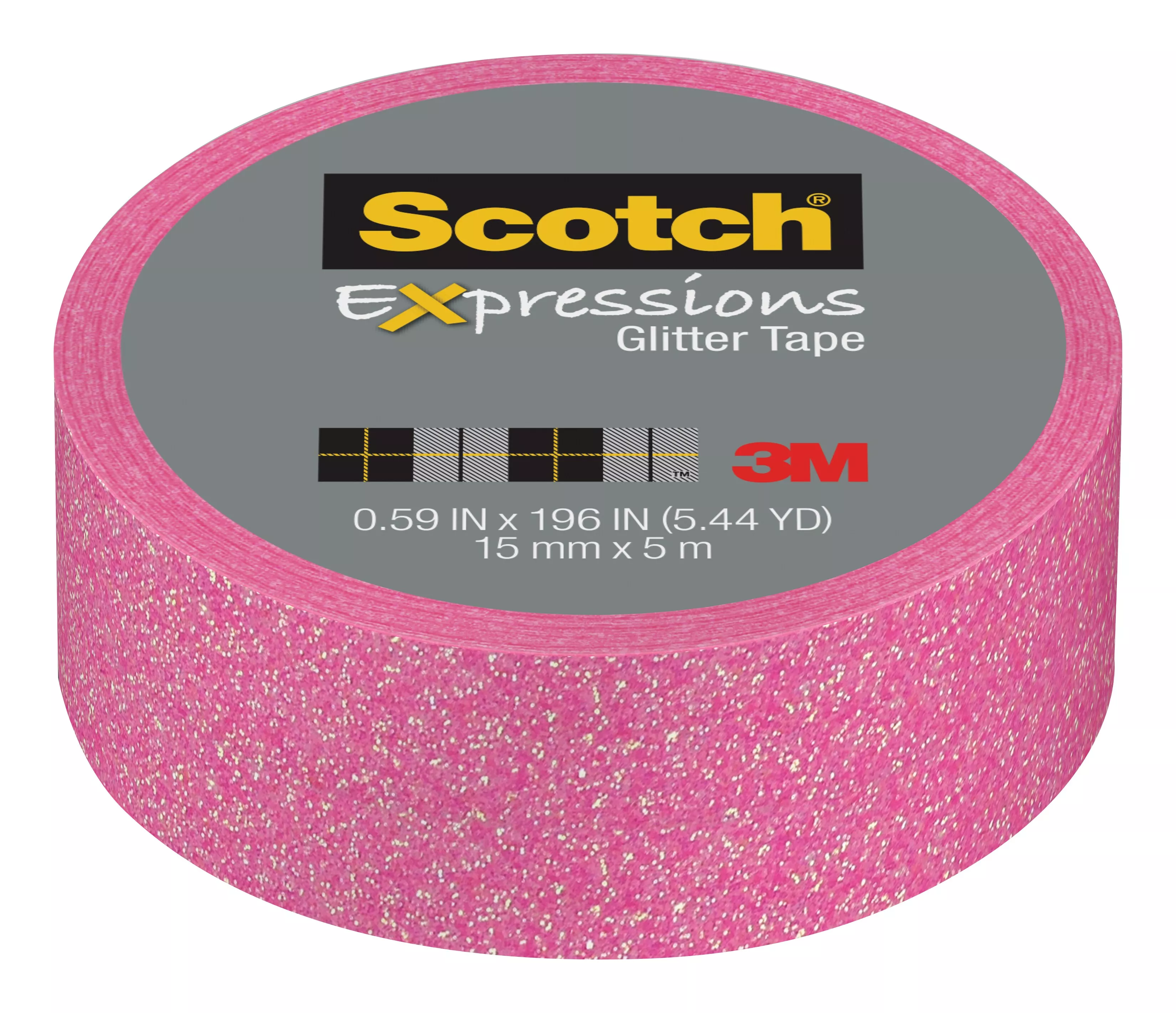 SKU 7100078336 | Scotch® Expressions Glitter Tape C514-PNK2