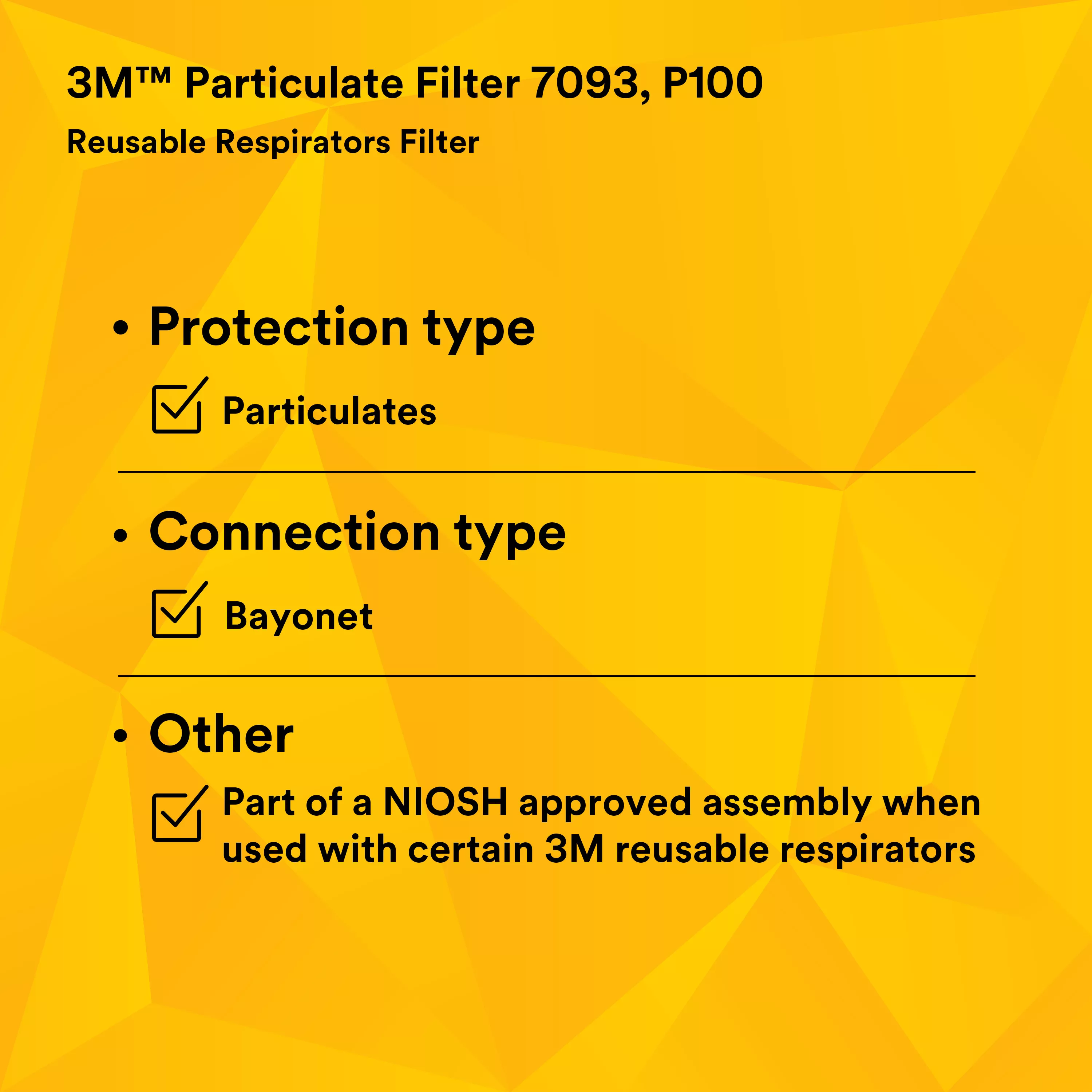 SKU 7000002154 | 3M™ Particulate Filter 7093