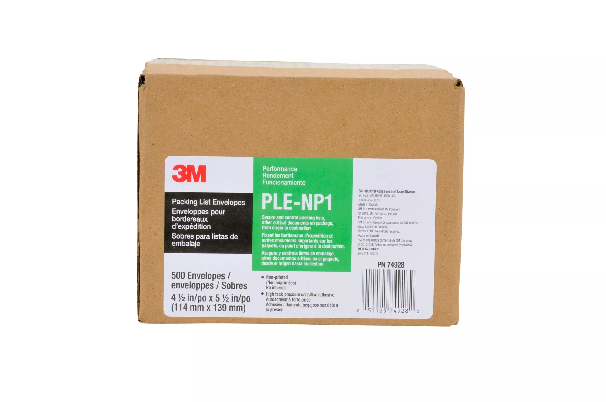 SKU 7000124016 | 3M™ Non-Printed Packing List Envelope NP1