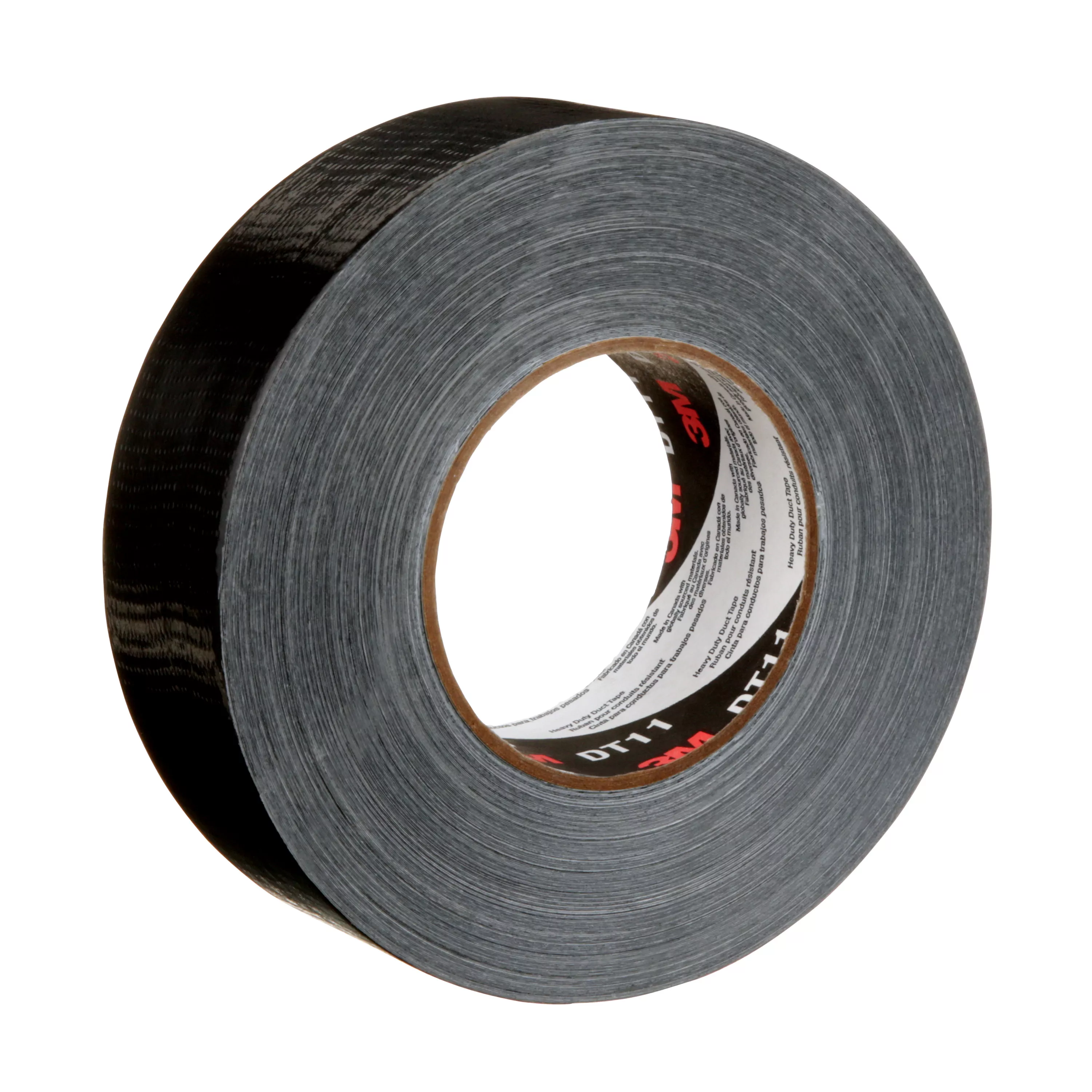 3M™ Heavy Duty Duct Tape DT11, Black, 48 mm x 54.8 m, 11 mil, 24 Roll/Case, Individually Wrapped Conveniently Packaged