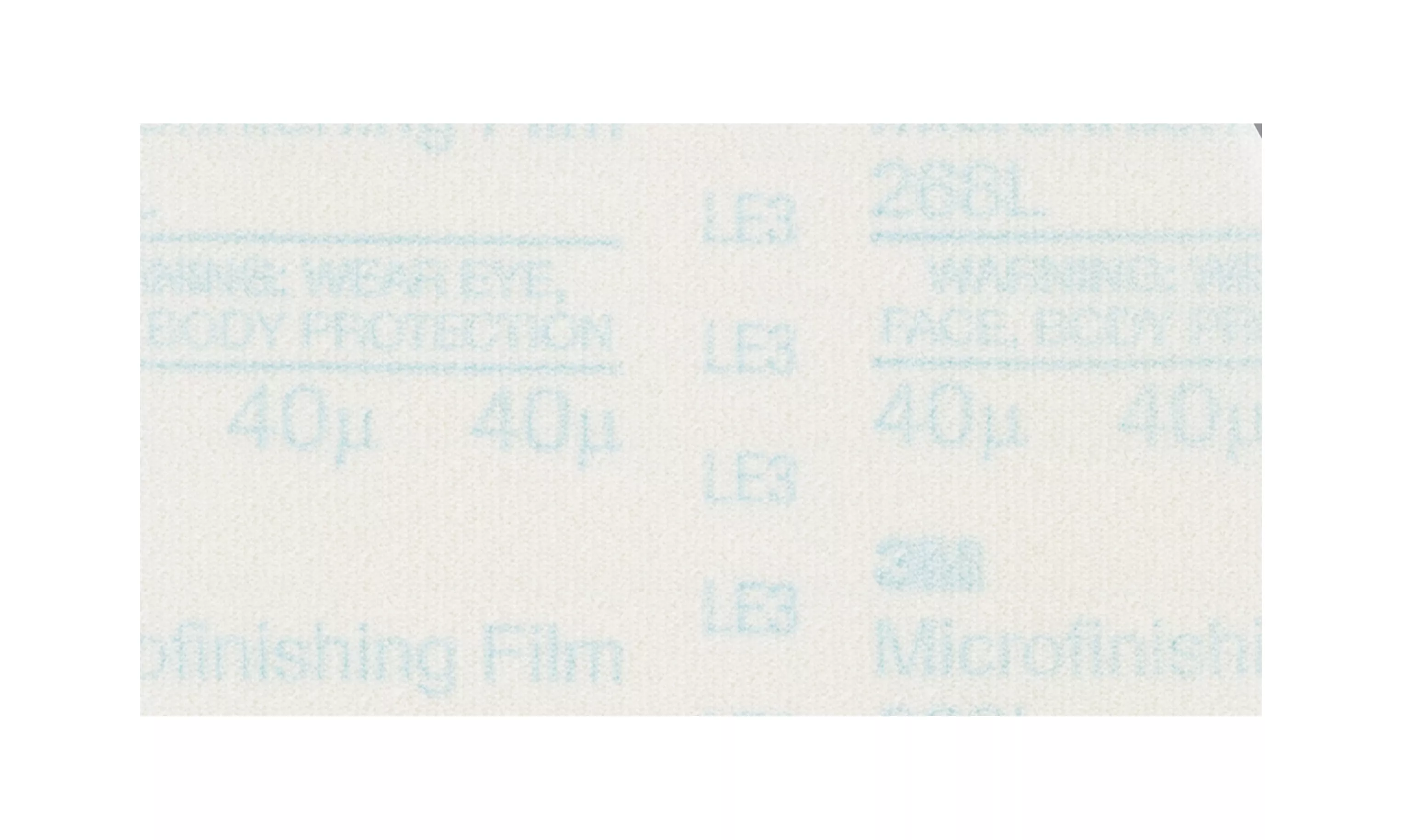 3M™ Microfinishing PSA Film Type D Sheet 268L, 12 in x 14 in 60 Mic,
25/Bag, 100 ea/Case