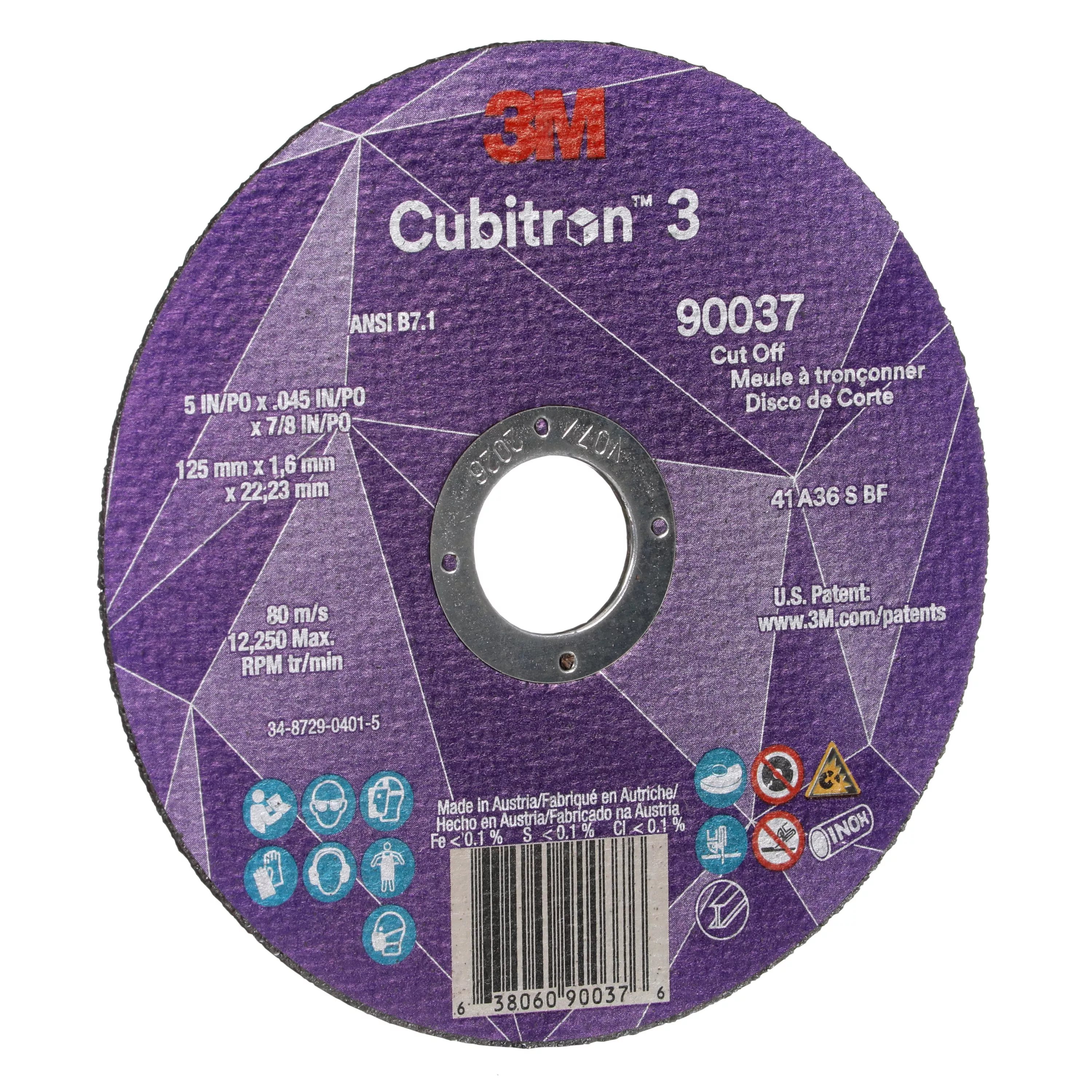 SKU 7100304007 | 3M™ Cubitron™ 3 Cut-Off Wheel