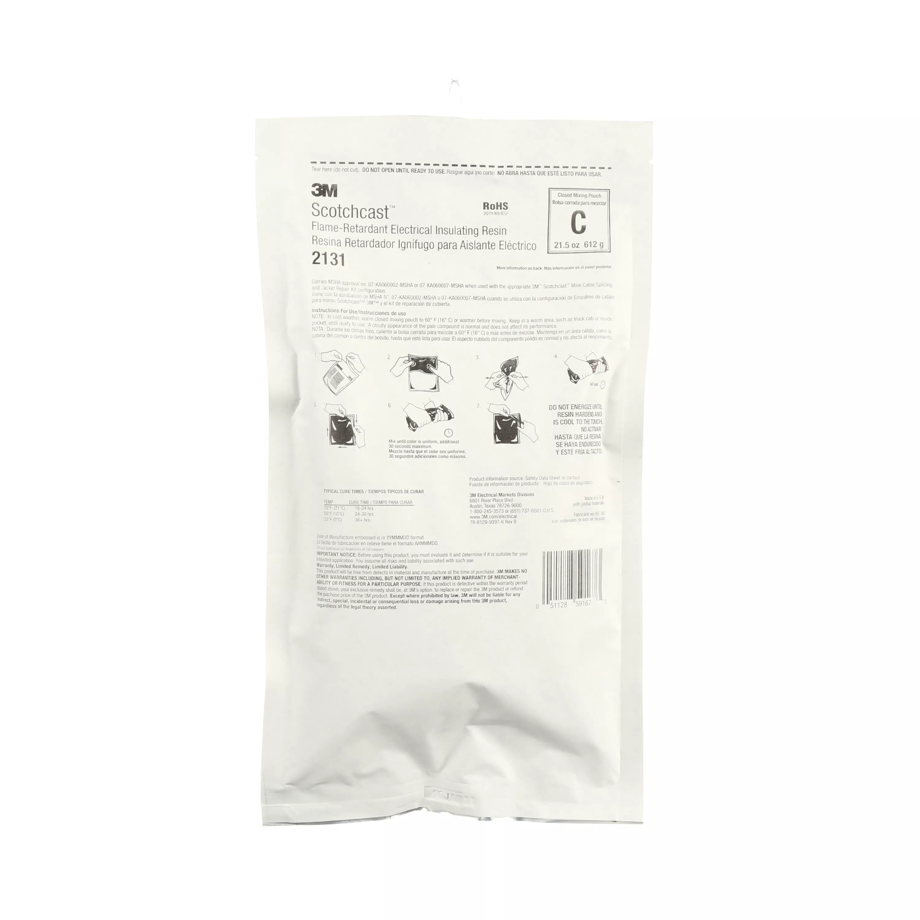 3M™ Scotchcast™ Resin bag SC 2131, 503 ml/612 g, 10 Bag/Case