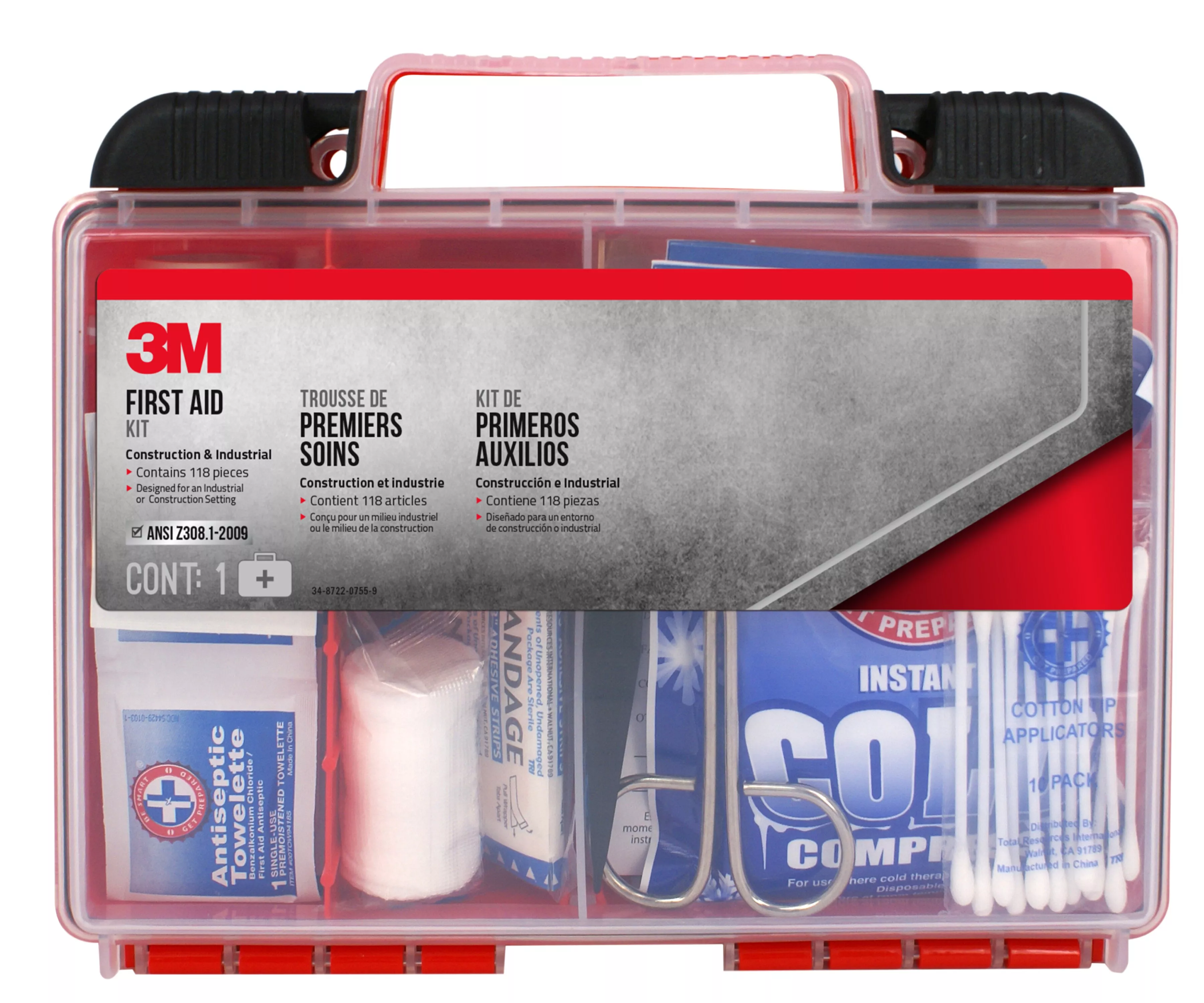 3M™ Construction/Industrial First Aid Kit, FA-H1-118pc-DC, 118 pieces,
6/case