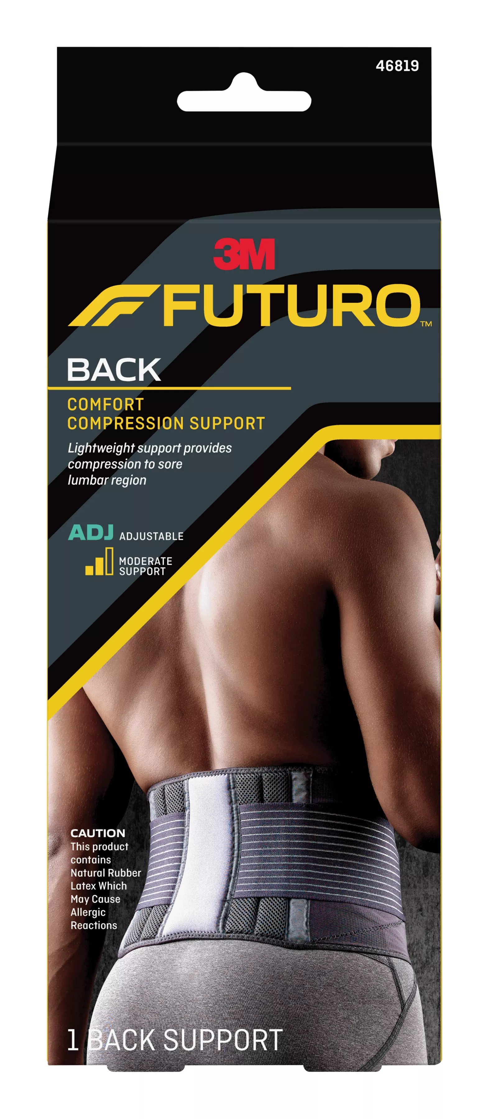 FUTURO™ Comfort Compression Back Support, 46819ENR, Adjustable