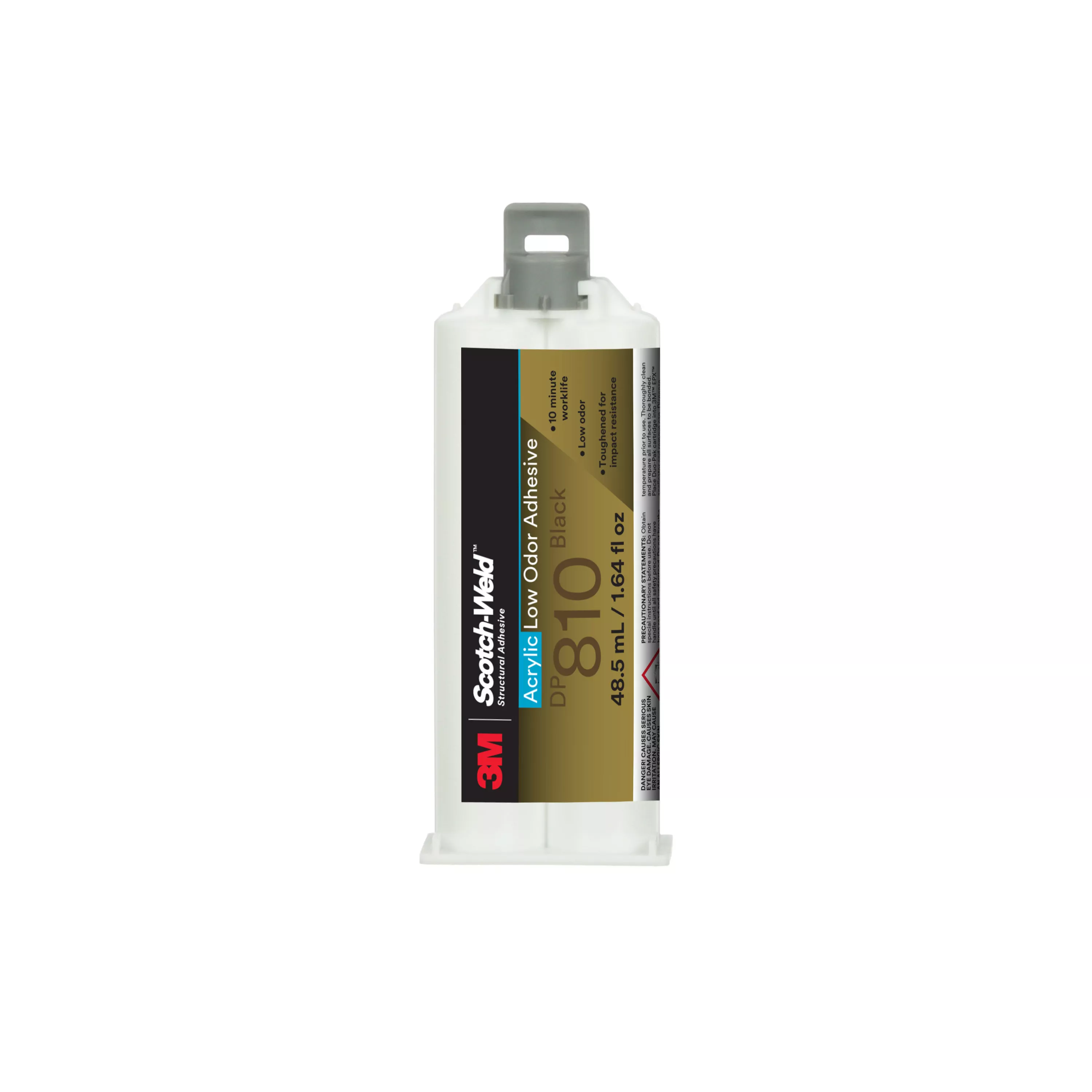 3M™ Scotch-Weld™ Low Odor Acrylic Adhesive DP810, Black, 48.5 mL
Duo-Pak, 12/Case