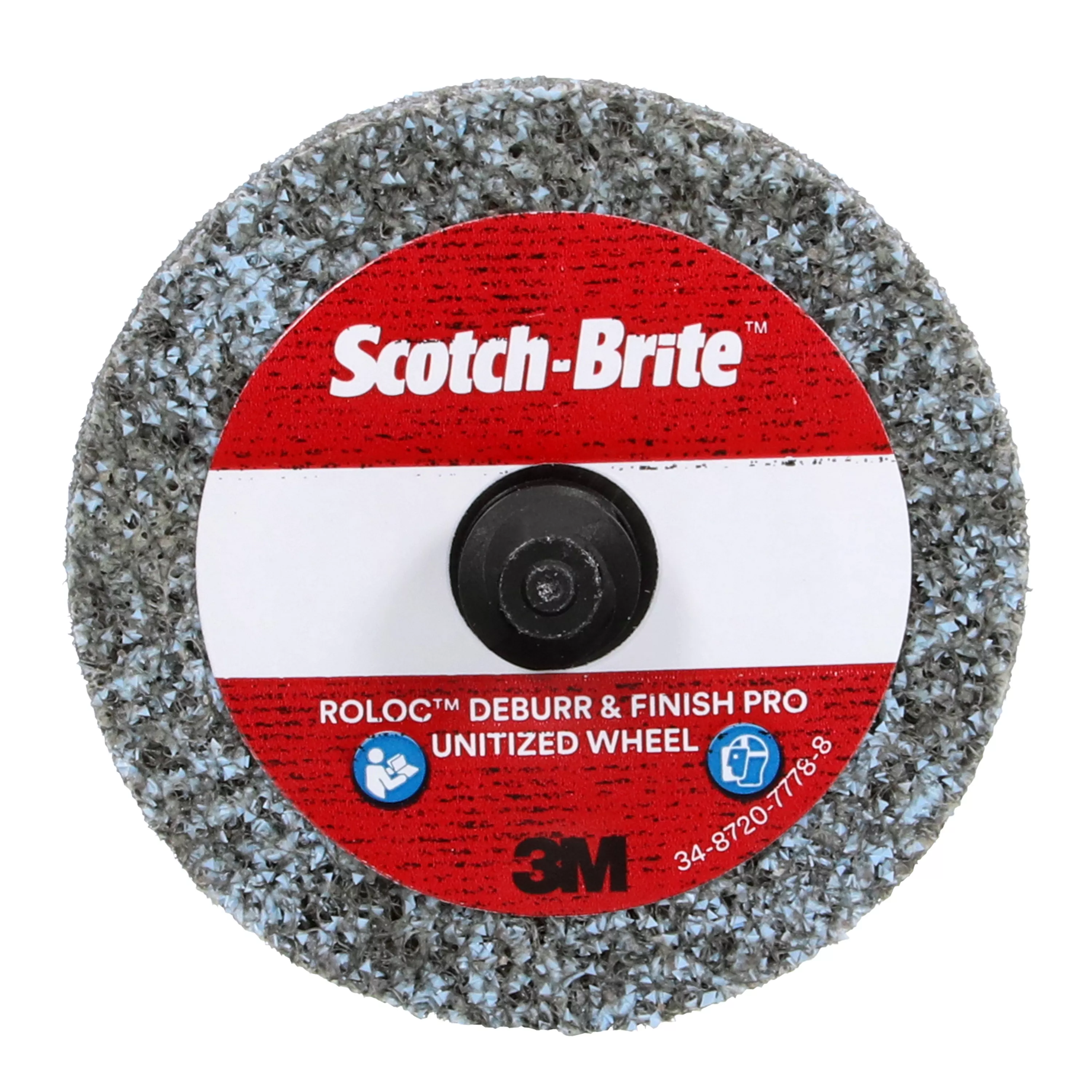 Scotch-Brite™ Roloc™ Deburr & Finish PRO Unitized Wheel, DP-UR, 2S Fine, TR, 2 in x 1/4 in, 15/Carton, 60 ea/Case