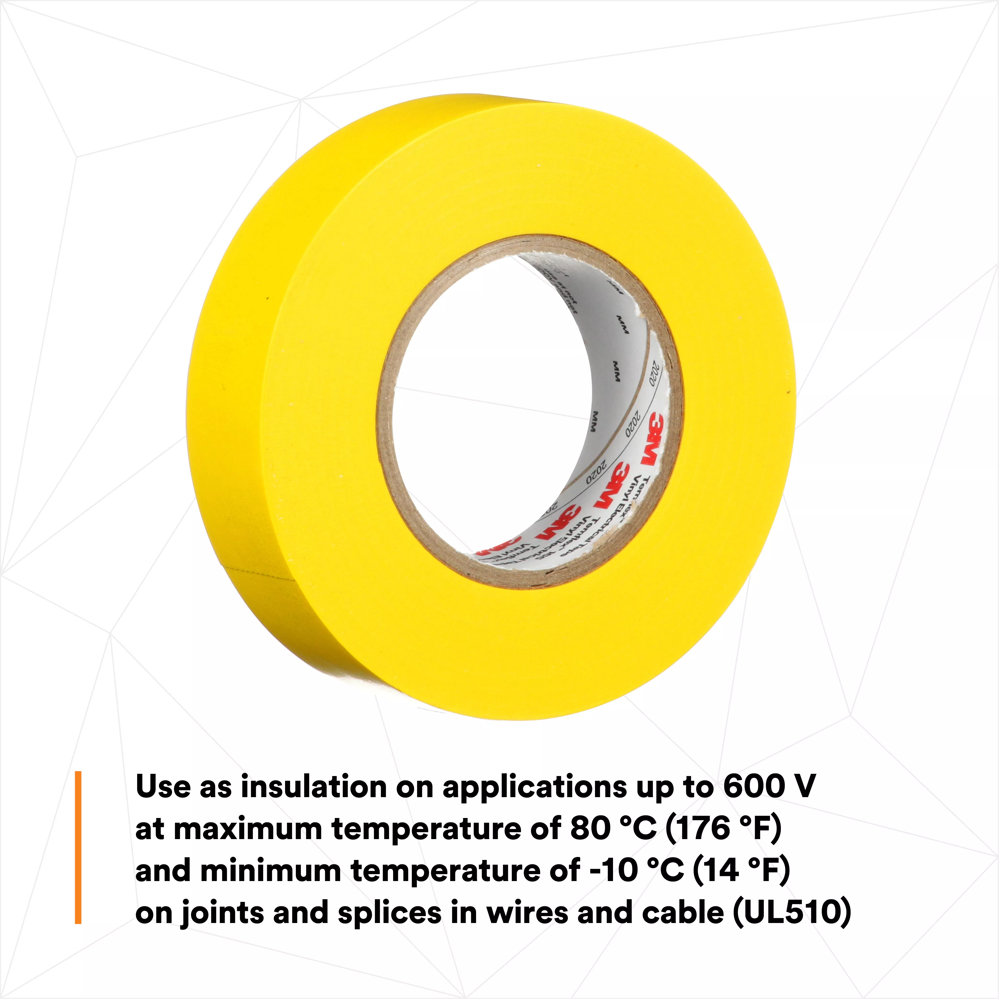 Product Number 165YL4A | 3M™ Temflex™ Vinyl Electrical Tape 165