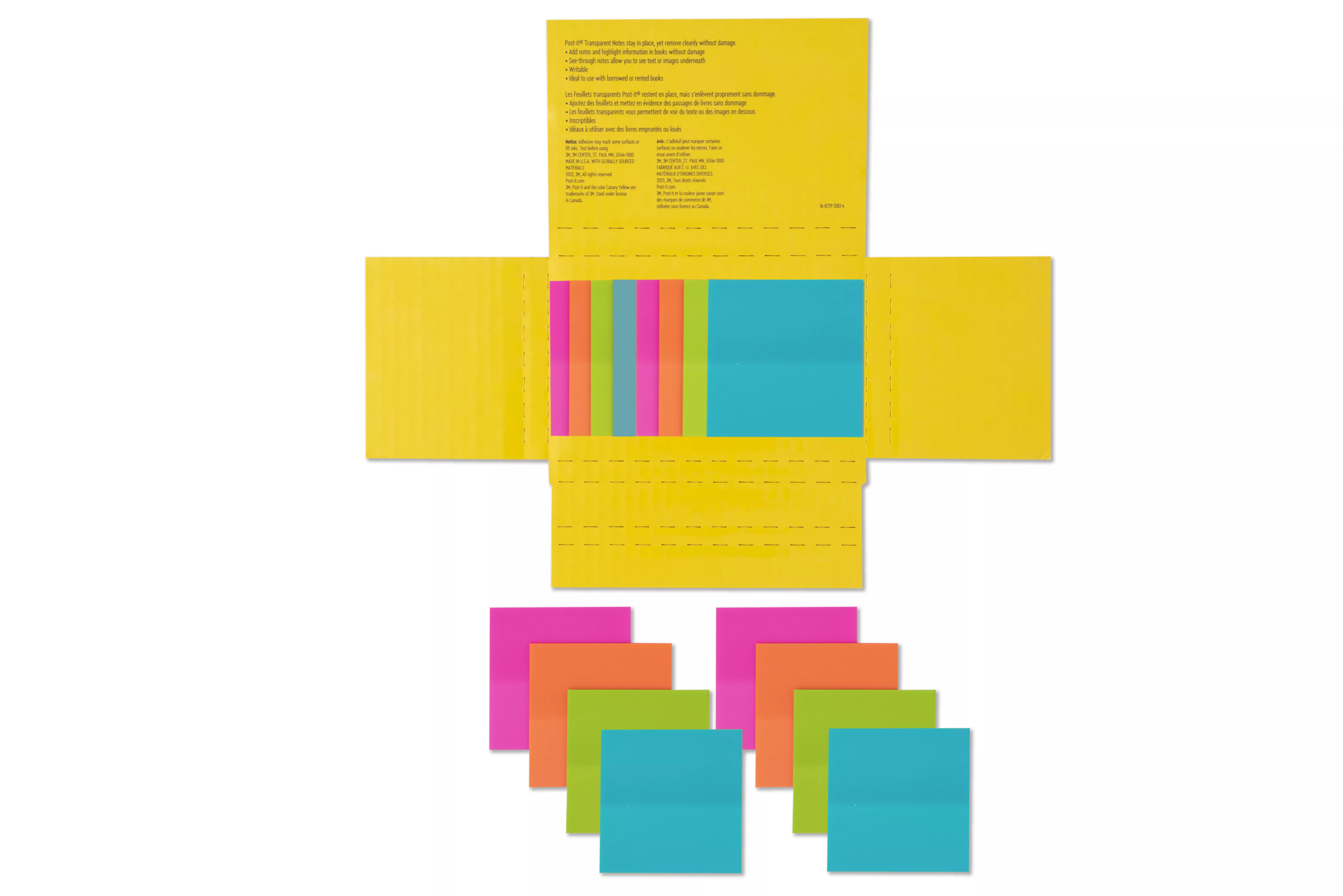 Product Number 600-8COL-SIOC | Post-it® Transparent Notes 600-8COL-SIOC