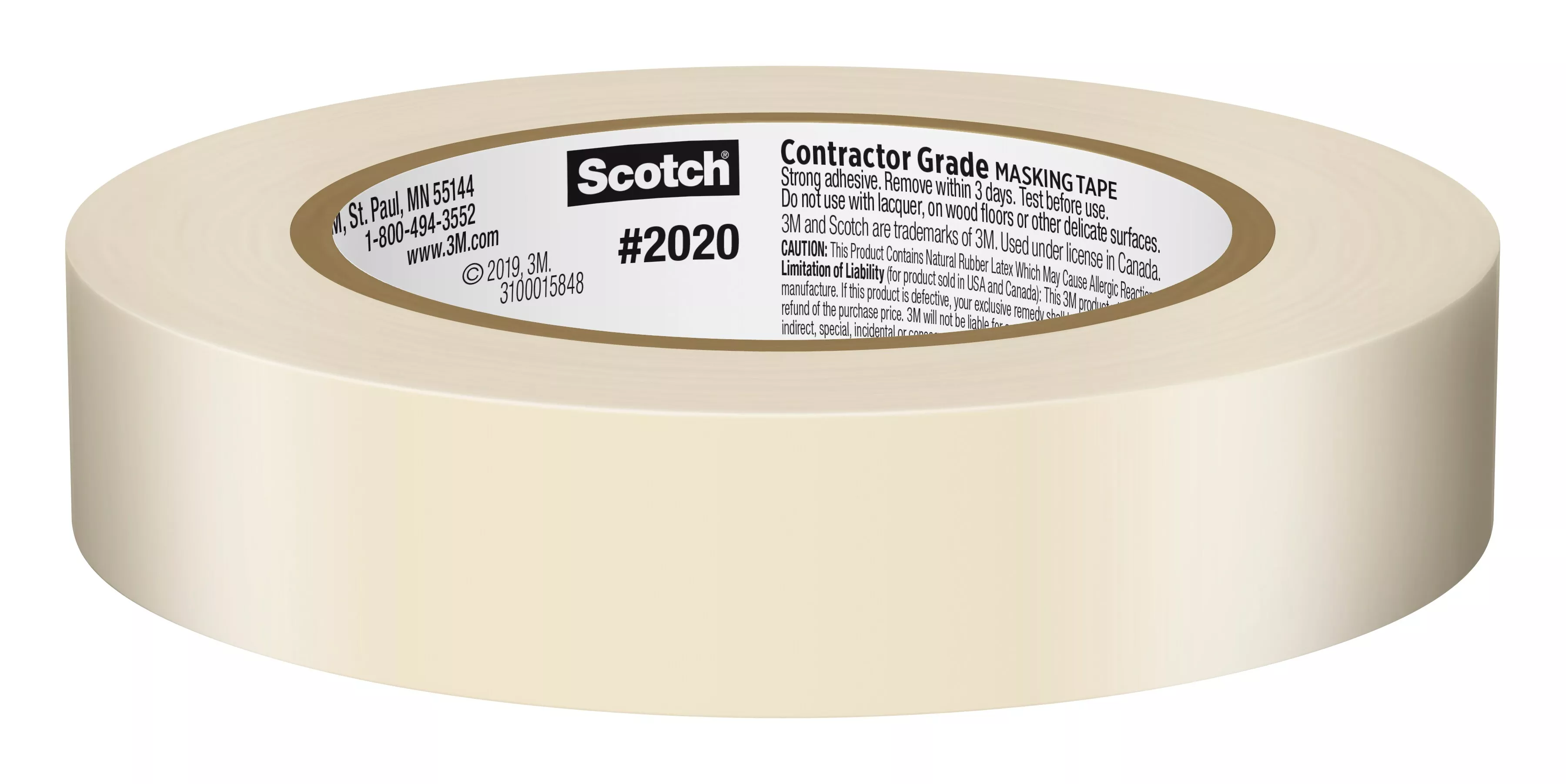 Product Number 2020 | Scotch® Contractor Grade Masking Tape 2020-24AP9