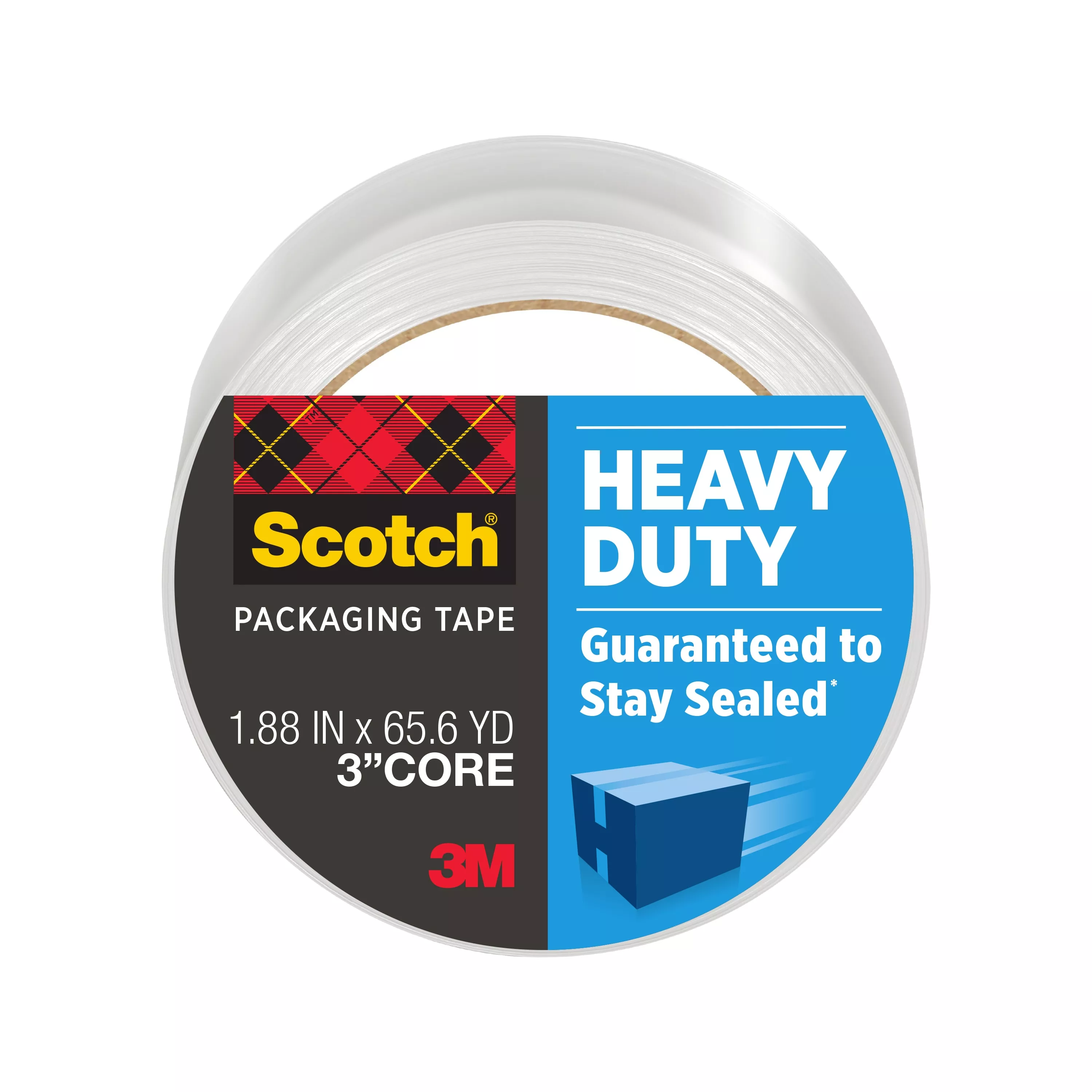 Scotch® Heavy Duty Shipping Packaging Tape, 3850-60, 1.88 in x 65.6 yd (48 mm x 60 m)