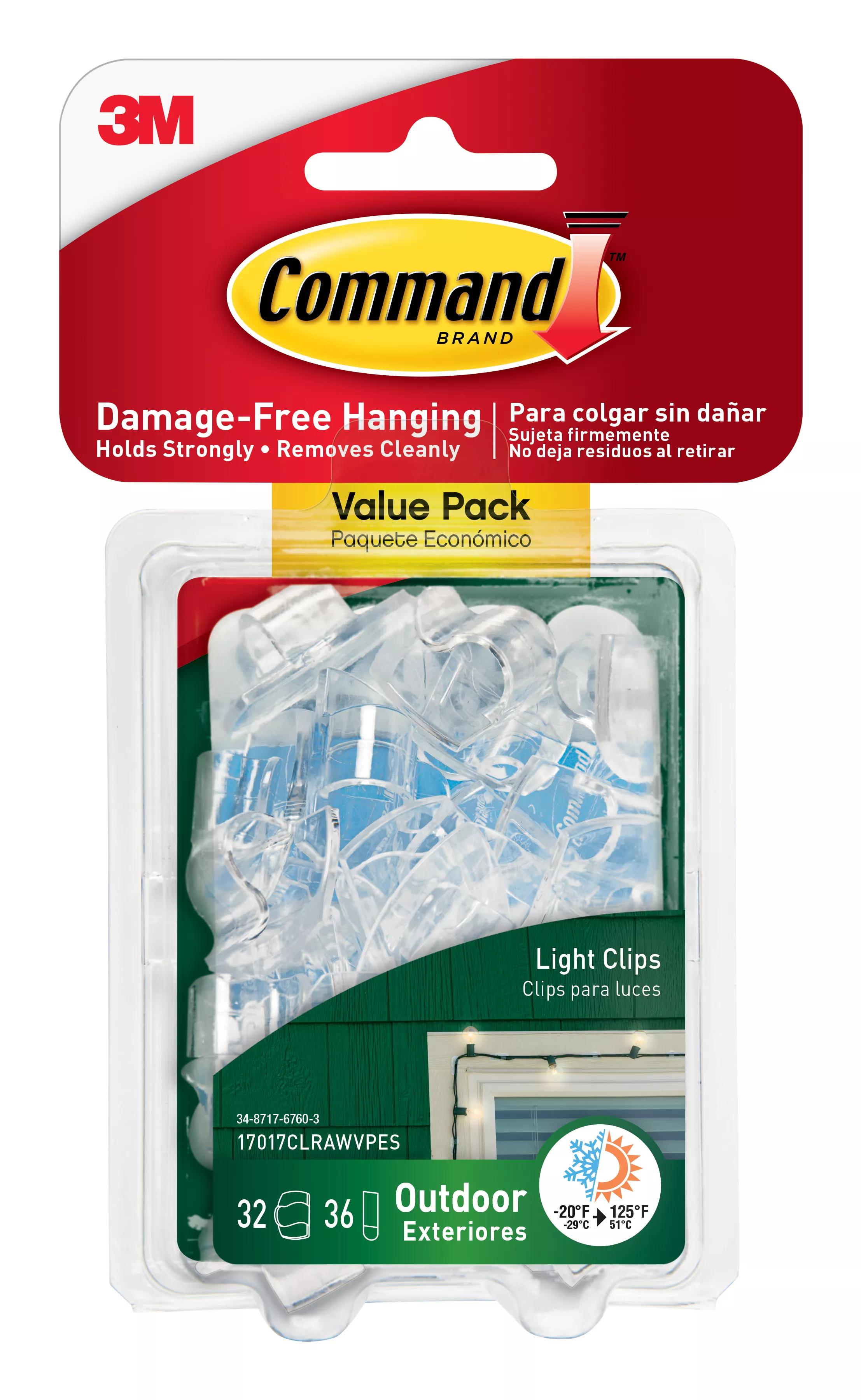 Command™ Outdoor Light Clips Value Pack 17017CLRAWVPES