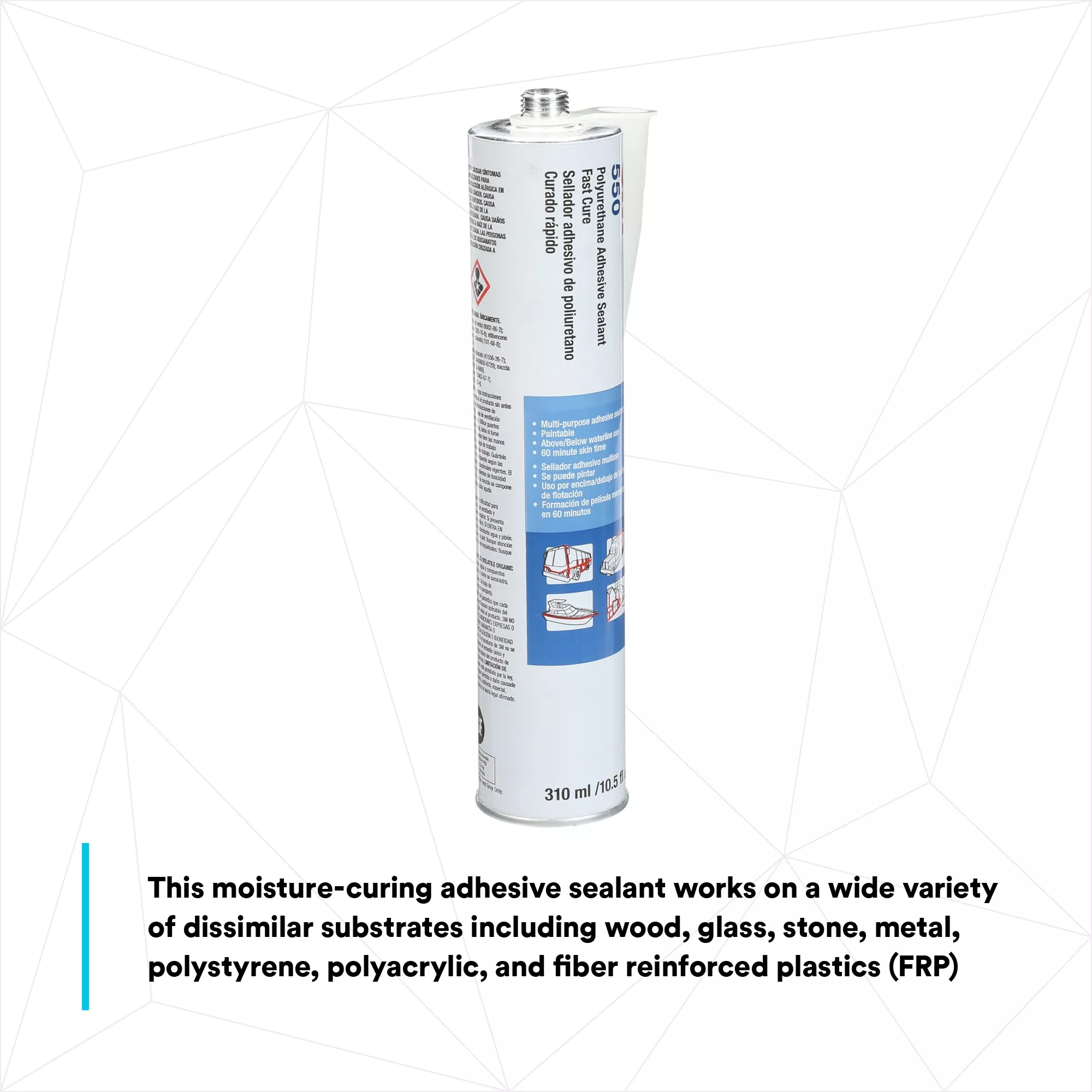 SKU 7000121486 | 3M™ Polyurethane Adhesive Sealant 550FC Fast Cure