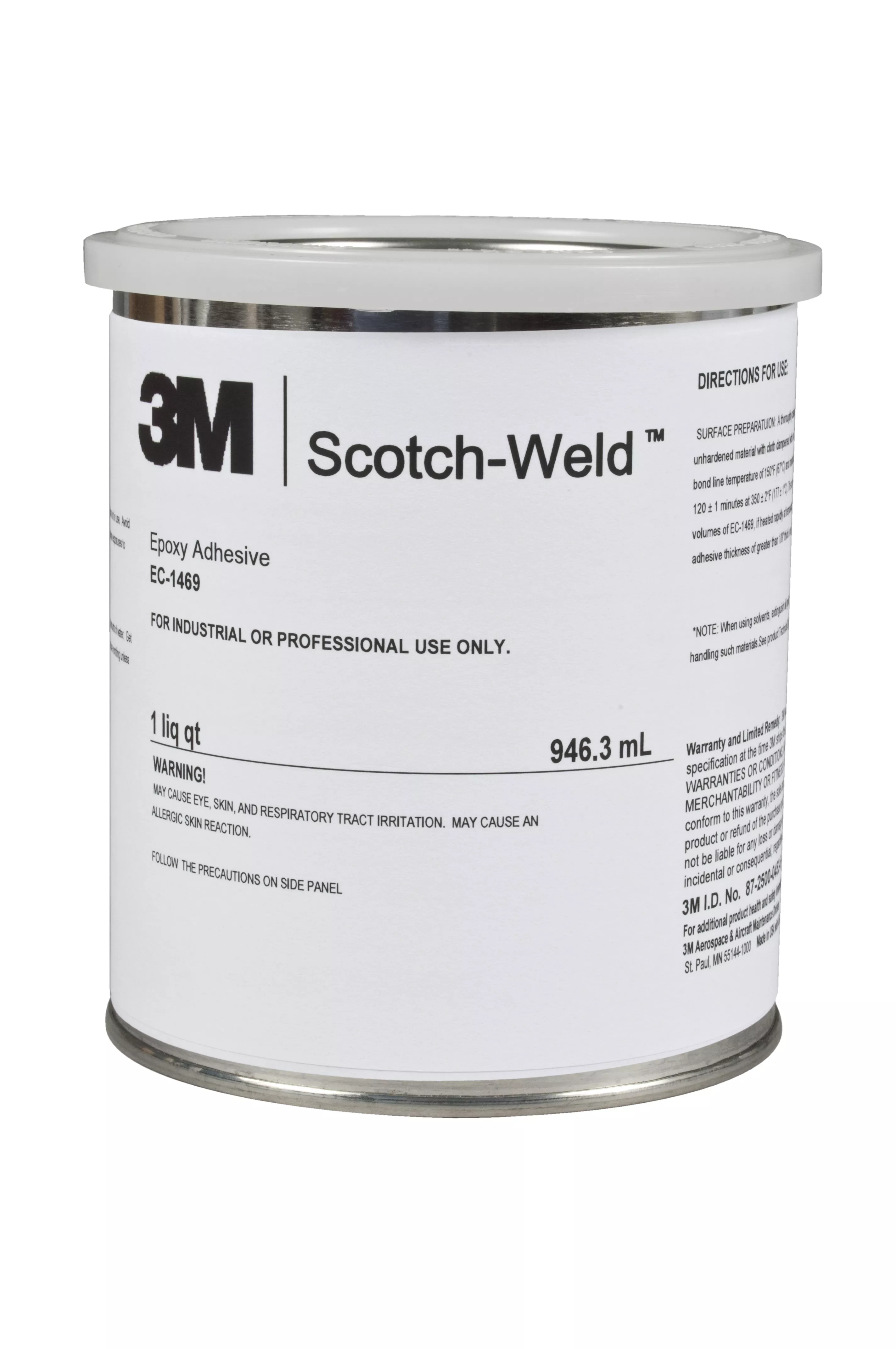 3M™ Scotch-Weld™ Epoxy Adhesive 1469, Cream, 1 Quart, 12 Can/Case