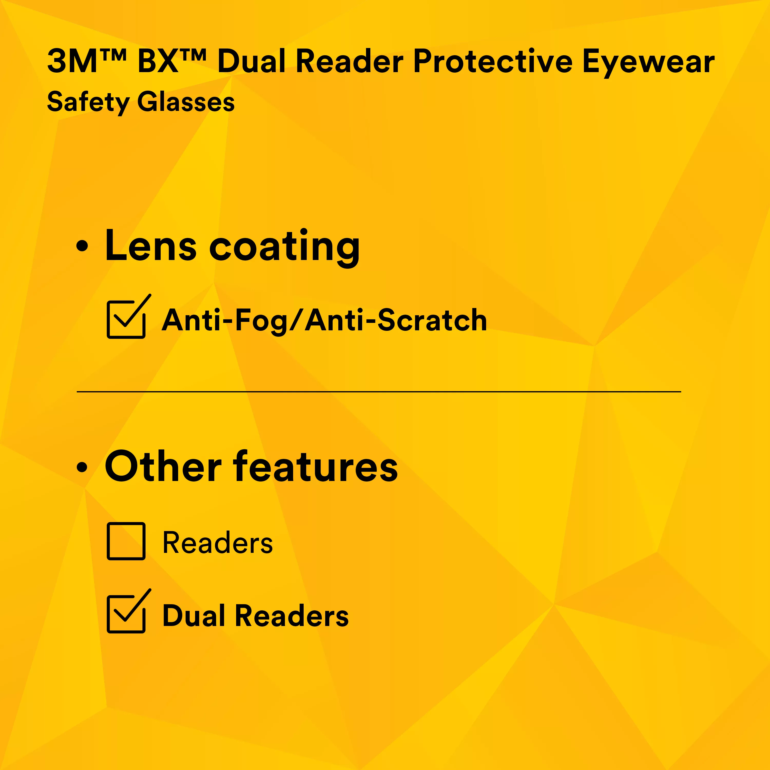 SKU 7000127661 | 3M™ BX™ Dual Reader Protective Eyewear 11457-00000-20