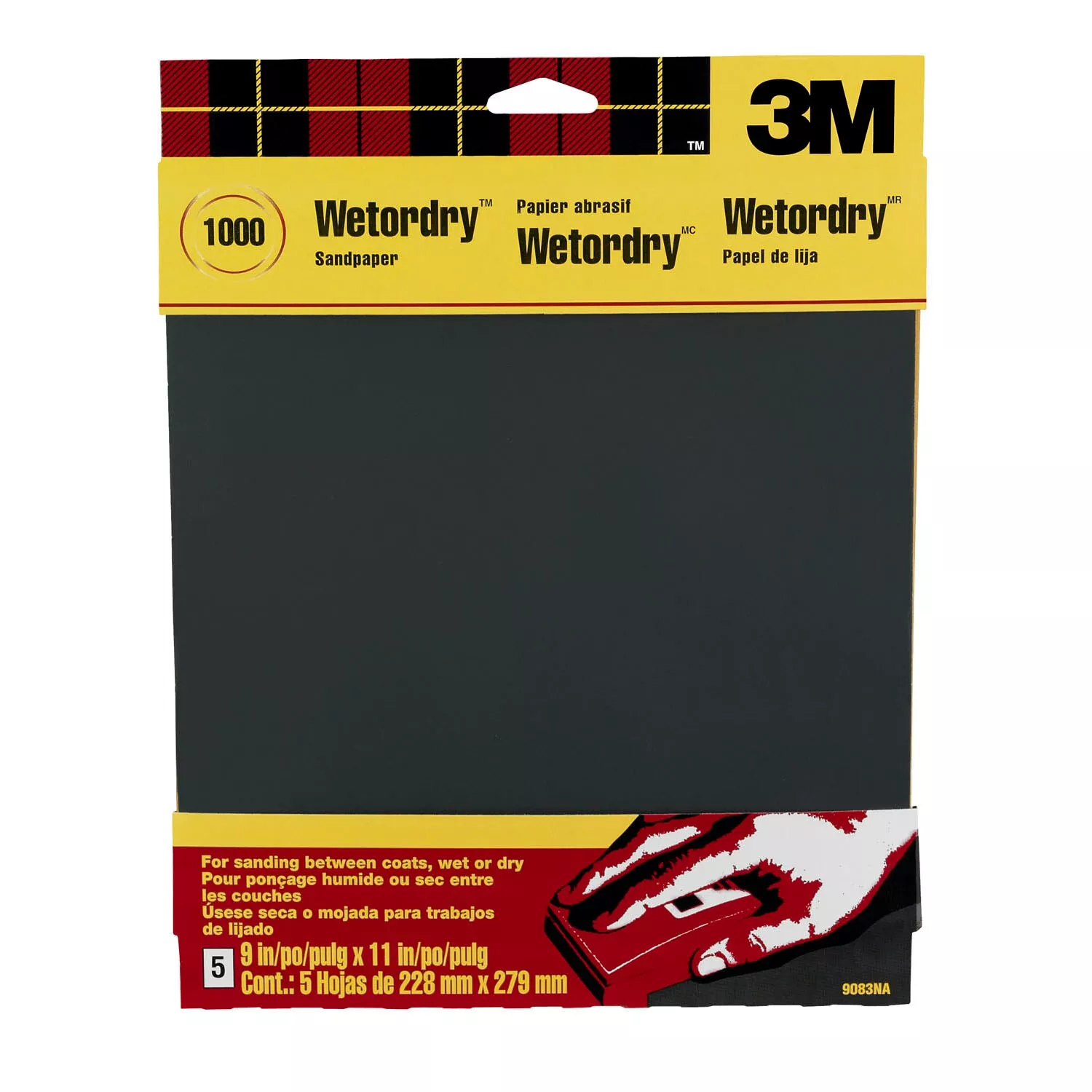 3M™ Wetordry™ Sandpaper 9083NA-20, 9 in x 11 in (228 mm x 279 mm)
1000-grit