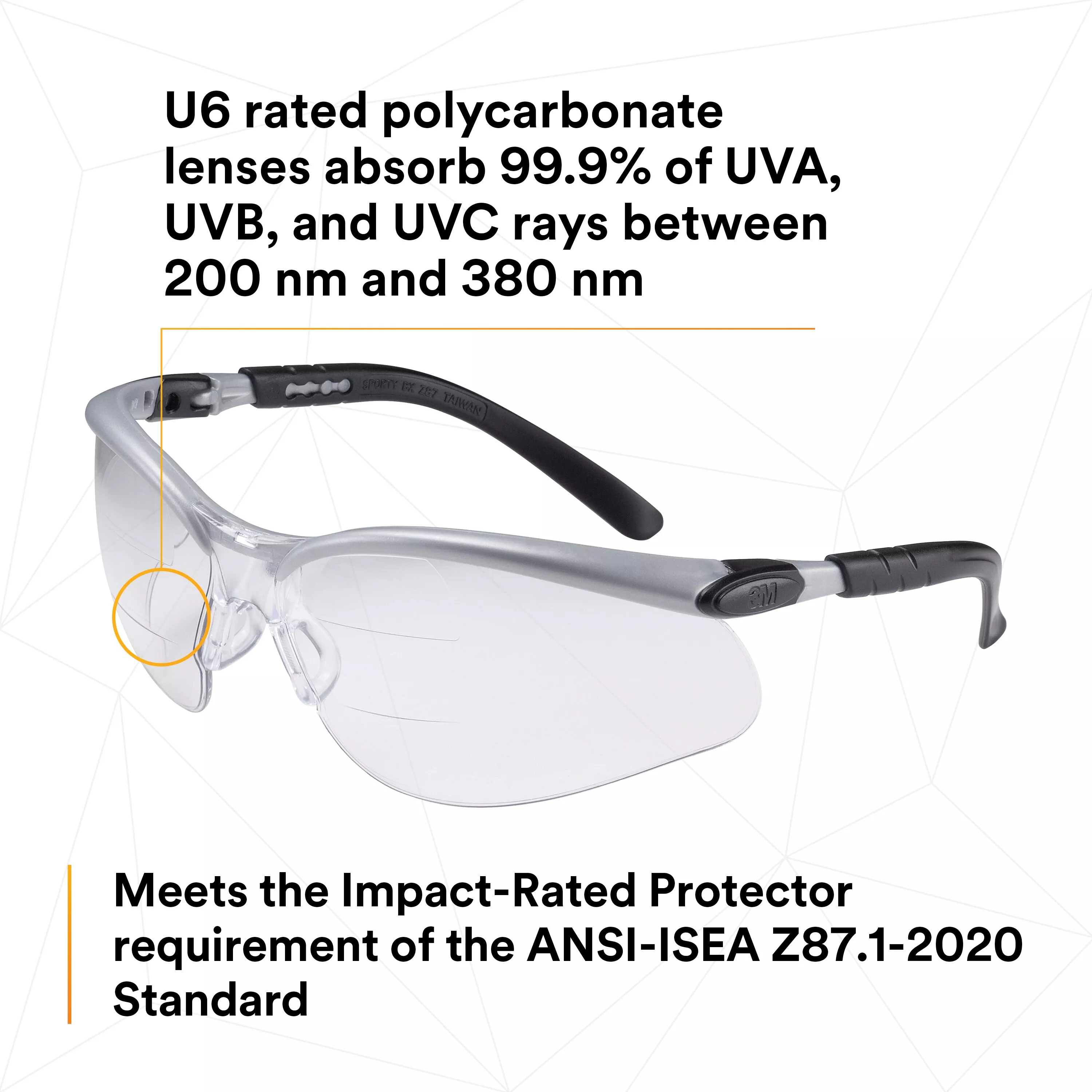SKU 7000127661 | 3M™ BX™ Dual Reader Protective Eyewear 11457-00000-20