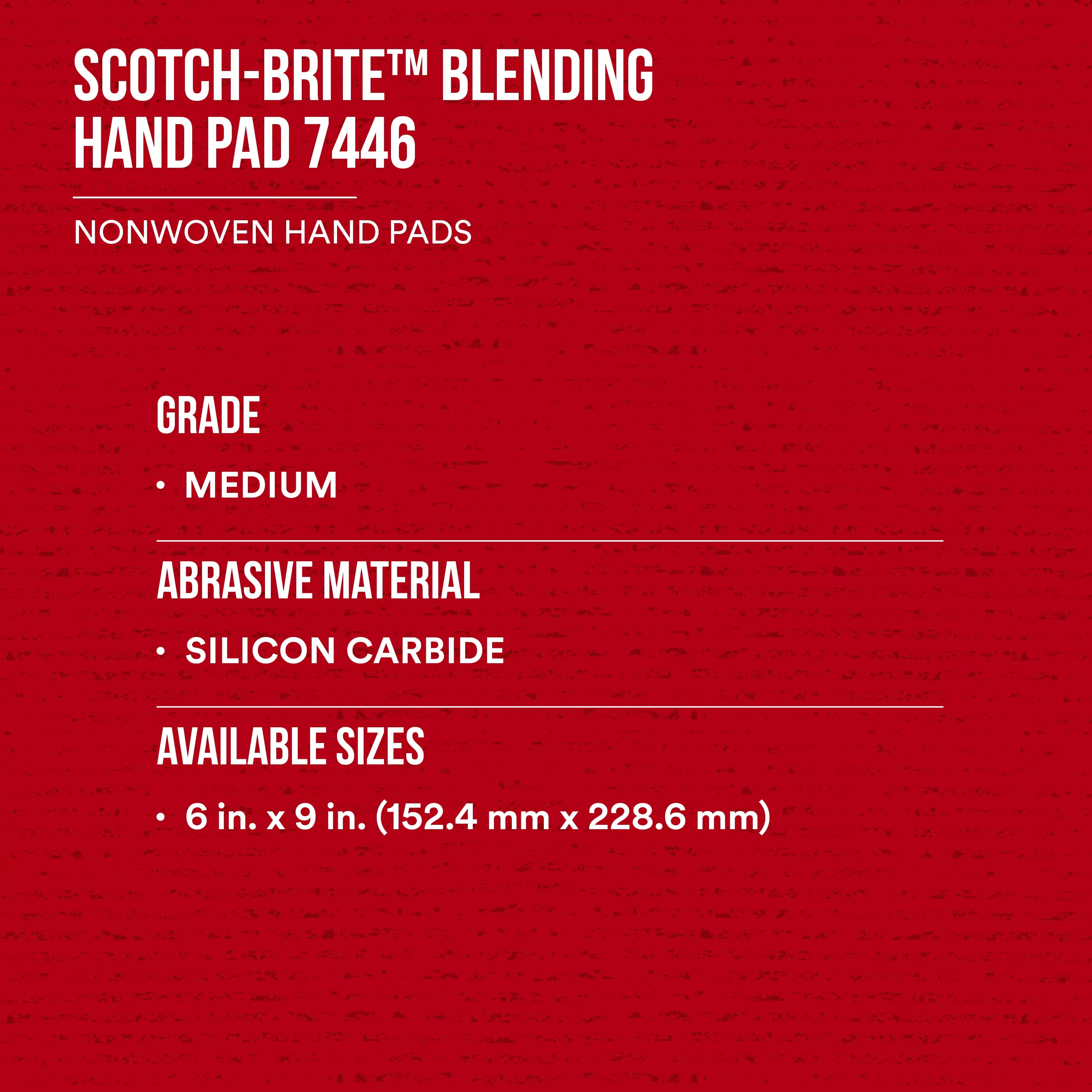 SKU 7100242365 | Scotch-Brite™ Blending Hand Pad 7446