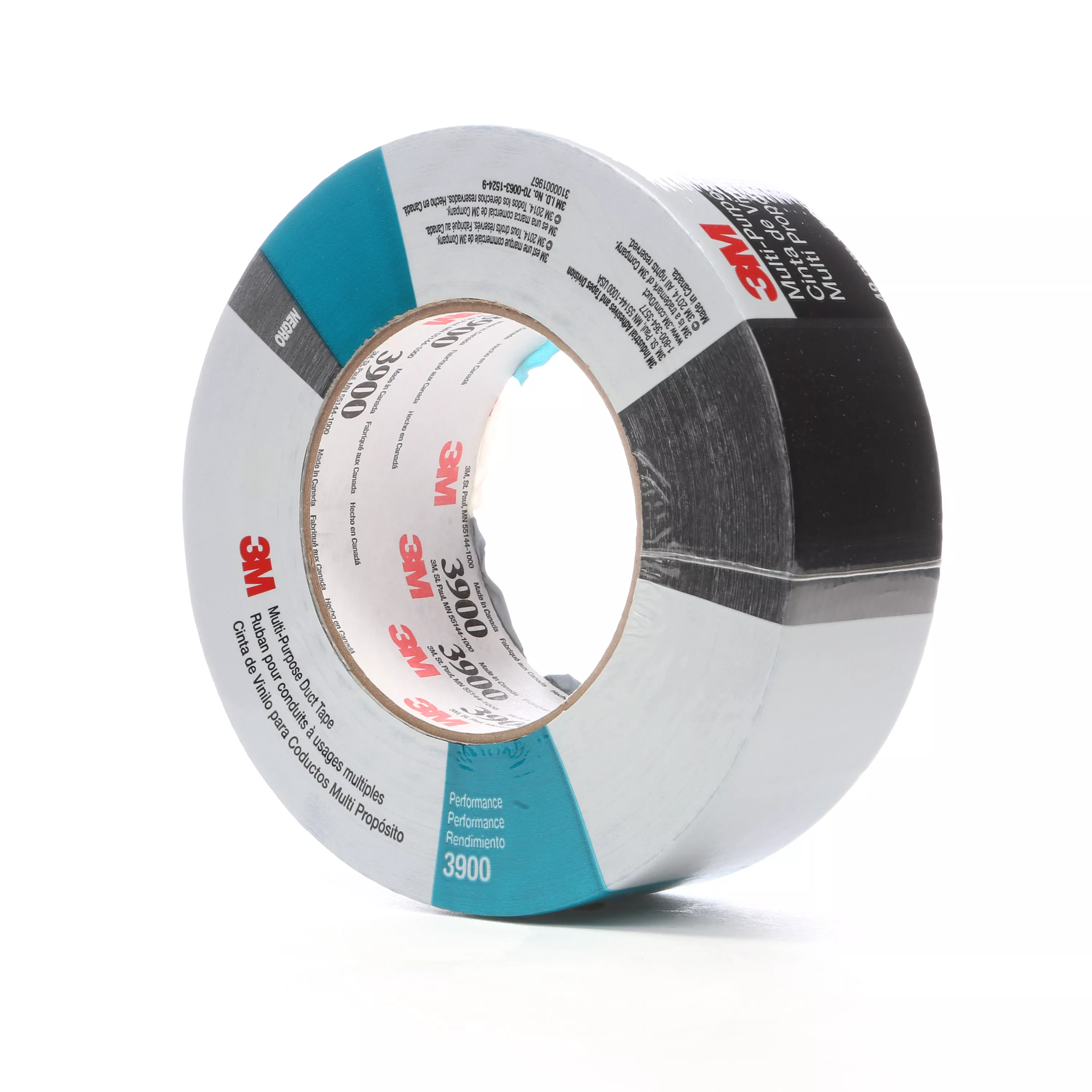 3M™ Multi-Purpose Duct Tape 3900, Black, 48 mm x 54.8 m, 7.6 mil, 24
Roll/Case, Individually Wrapped Conveniently Packaged