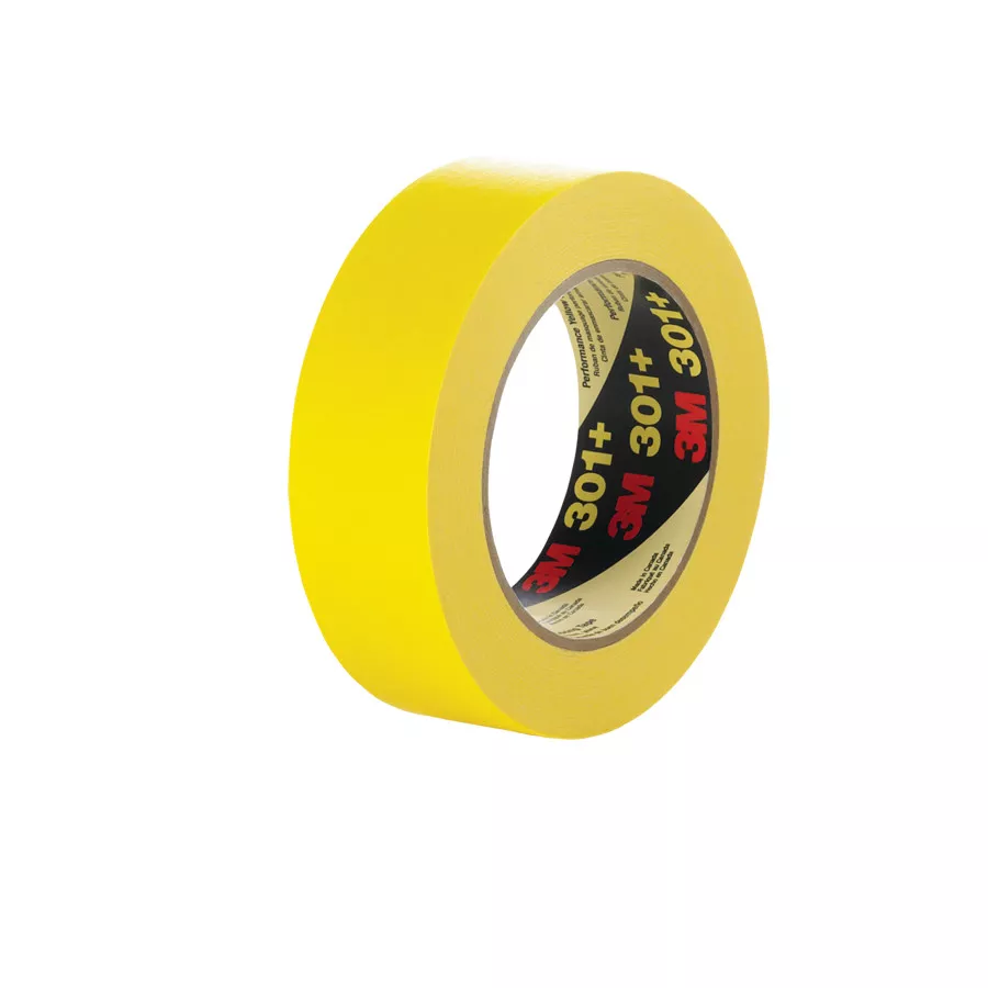 3M™ Performance Yellow Masking Tape 301+, 12 mm x 55 m, 6.3 mil, 72
Roll/Case