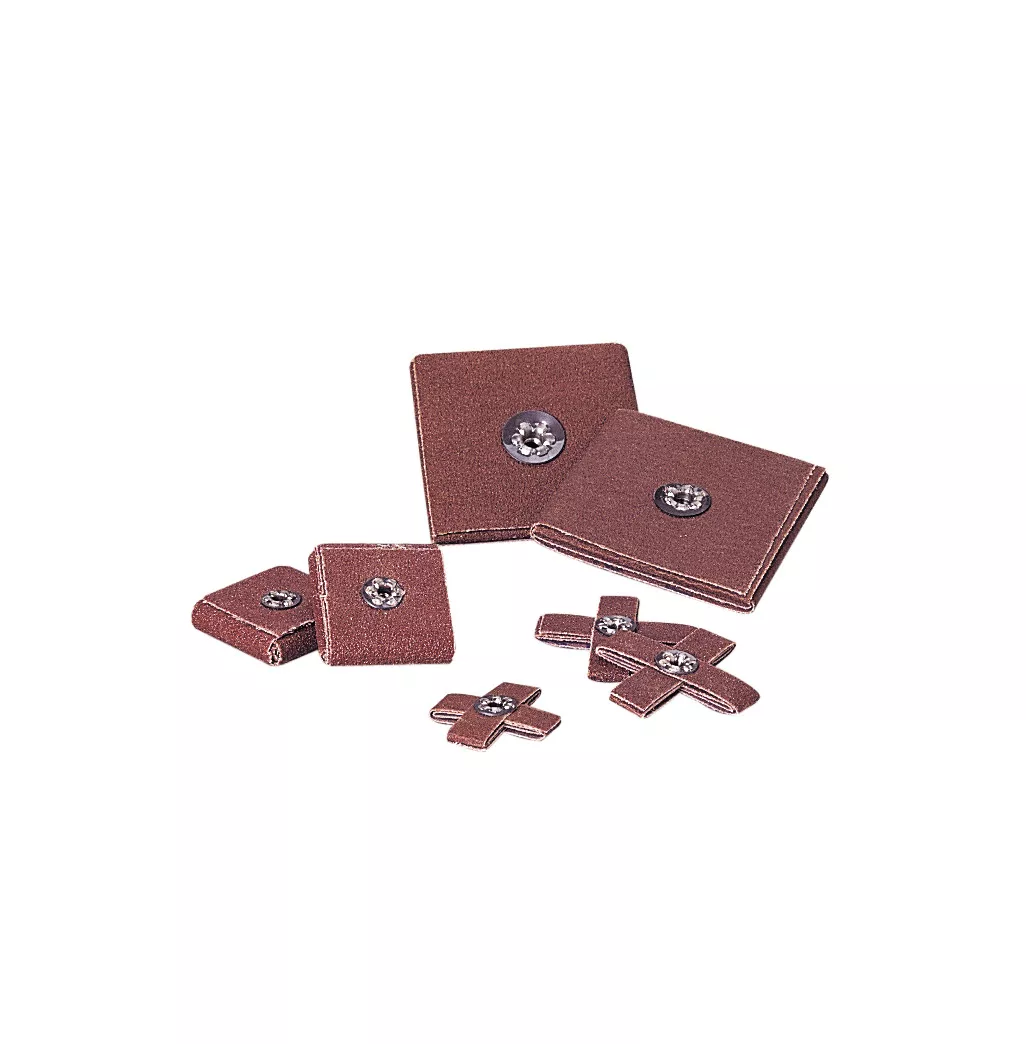 Standard Abrasives™ S/C Cross Pad 724346, 8 PLY, 2 in x 2 in x 1/2 in,
8-32, 120, 100/Carton, 1000 ea/Case