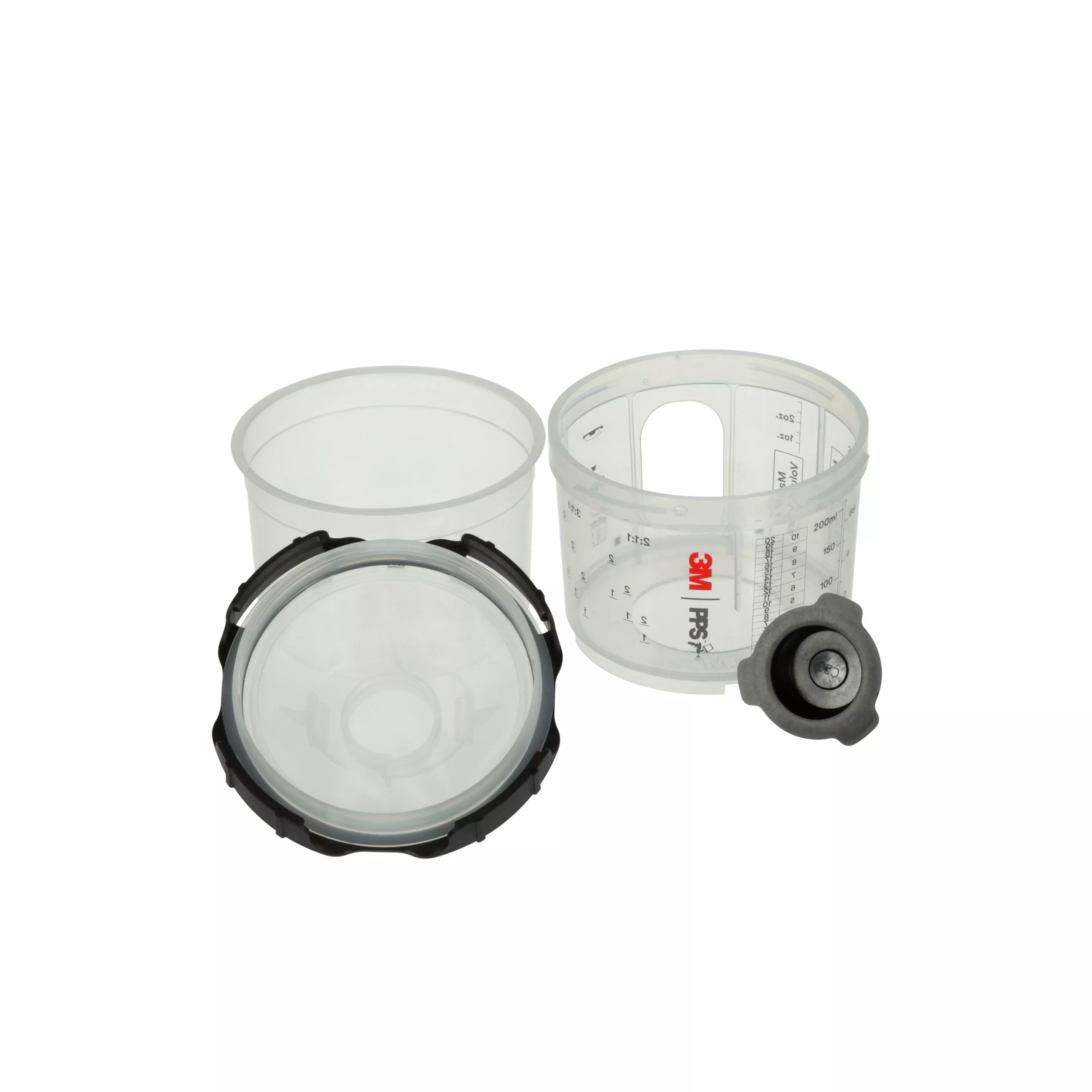 3M™ PPS™ Series 2.0 Spray Cup System Kit 26114, Mini (6.8 fl oz, 200
mL), 200 Micron Filter, 1 Kit/Case