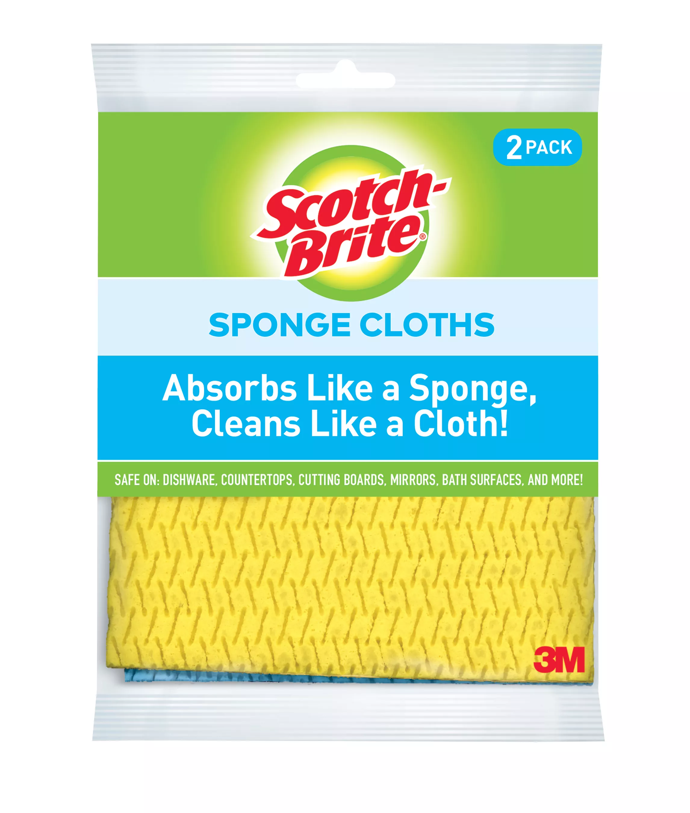 Scotch-Brite® Sponge Cloth 9055, 6.8 in x 7.8 in x 0 in (17 cm x 19 cm),
12/2