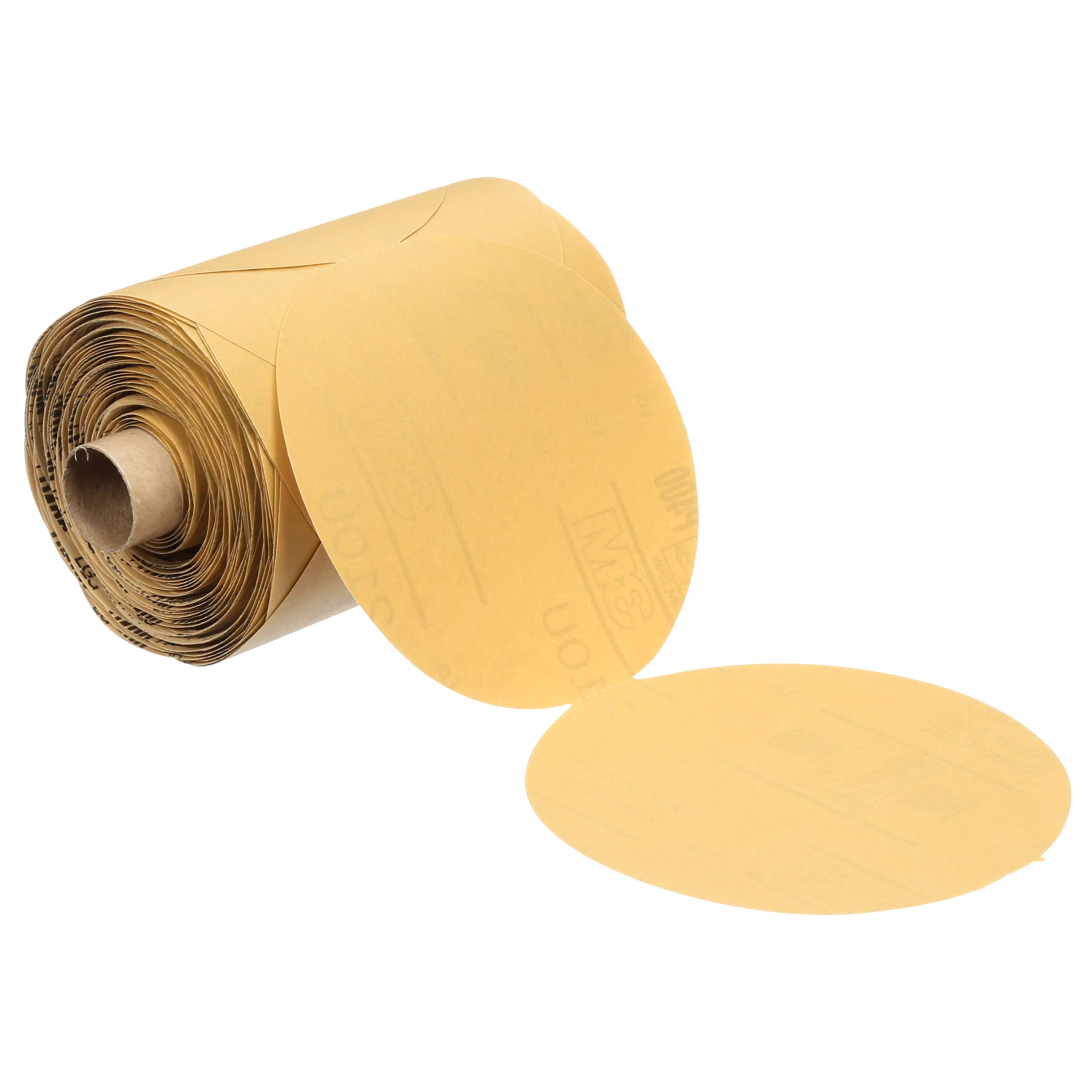3M™ Stikit™ Paper Disc Roll 210U, P400 A-weight, 5 in x NH, Linered, Die 500X, 250 Discs/Roll, 4 Rolls/Case