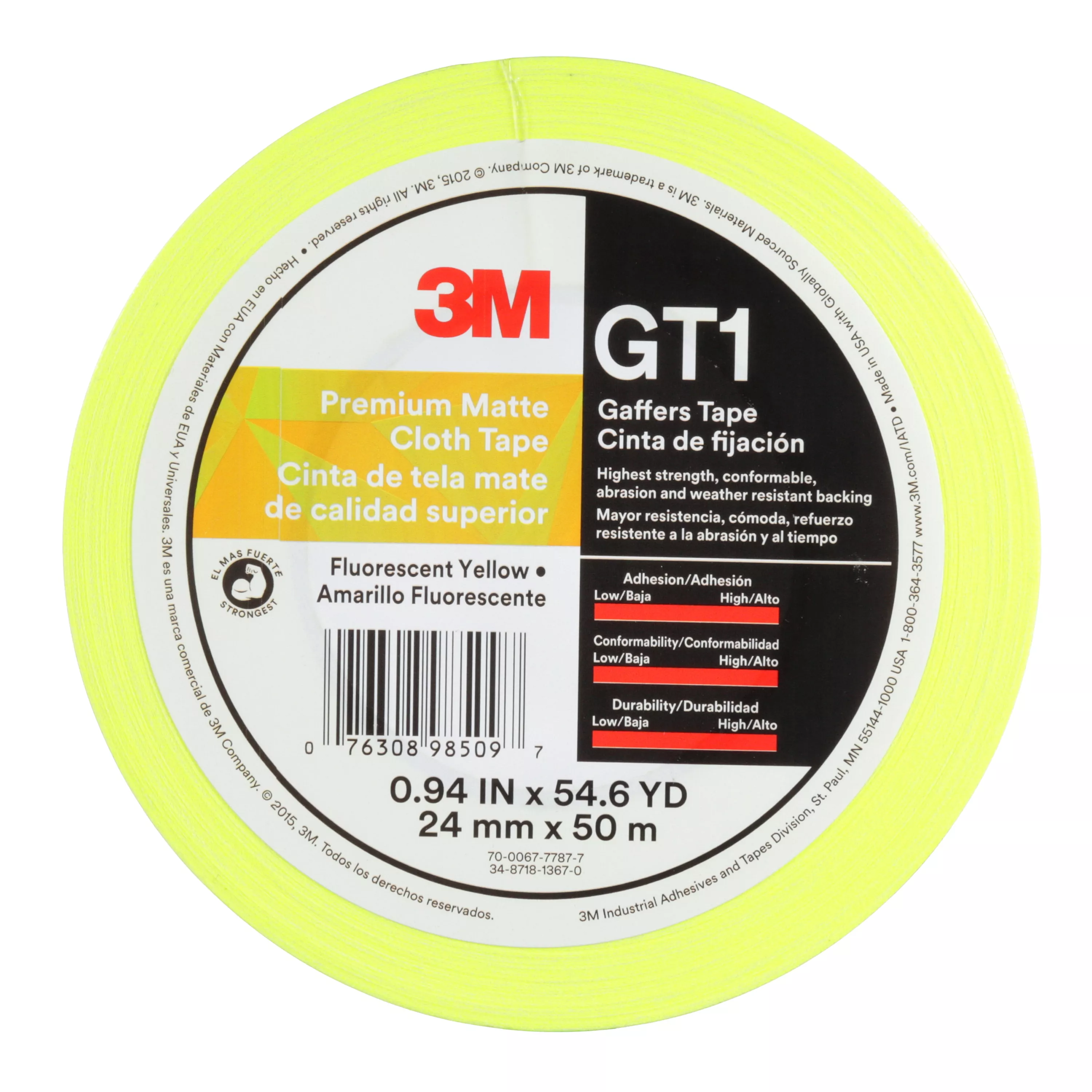 SKU 7010312515 | 3M™ Premium Matte Cloth (Gaffers) Tape GT1