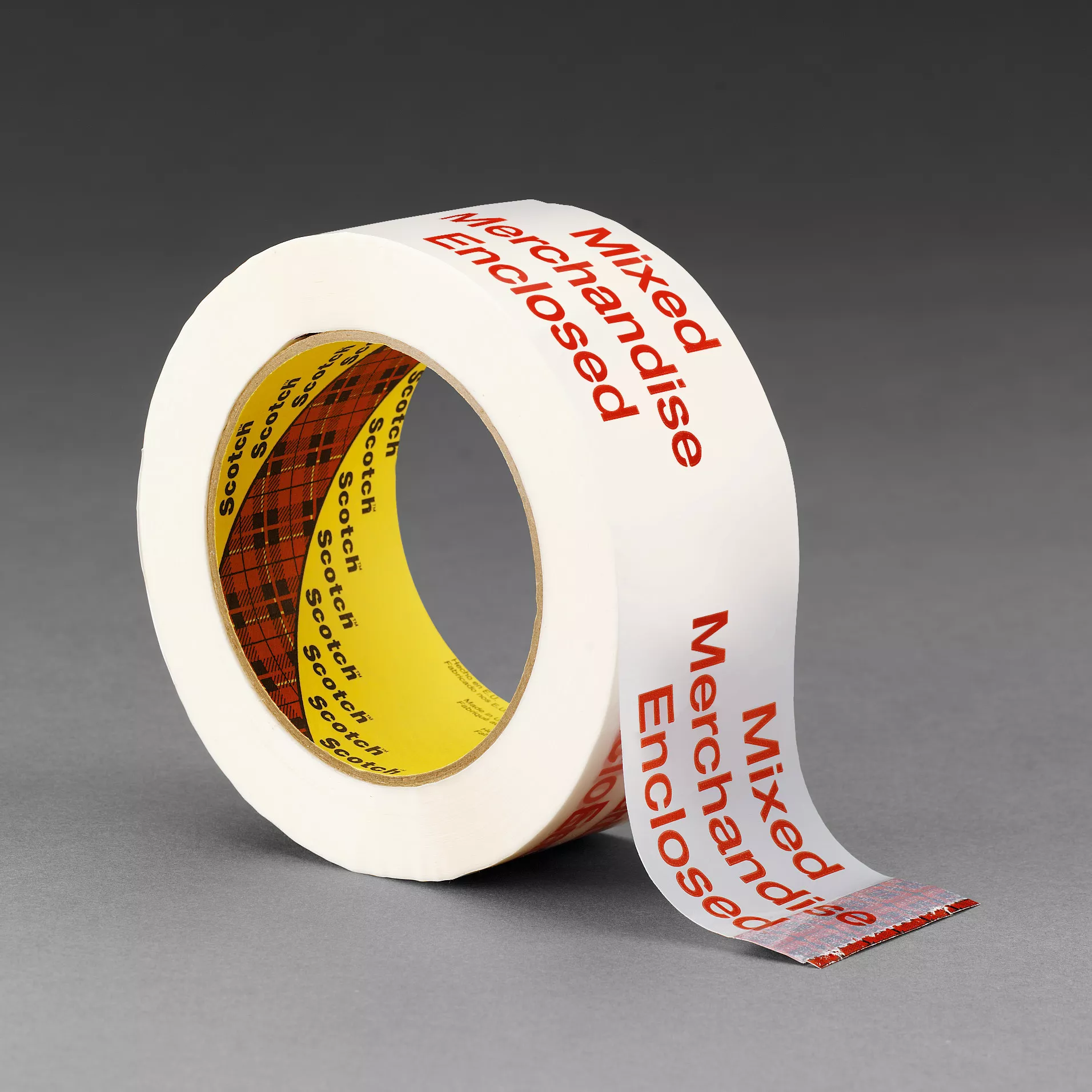 Scotch® Printed Message Box Sealing Tape 3775, White, 48 mm x 100 m,
36/Case