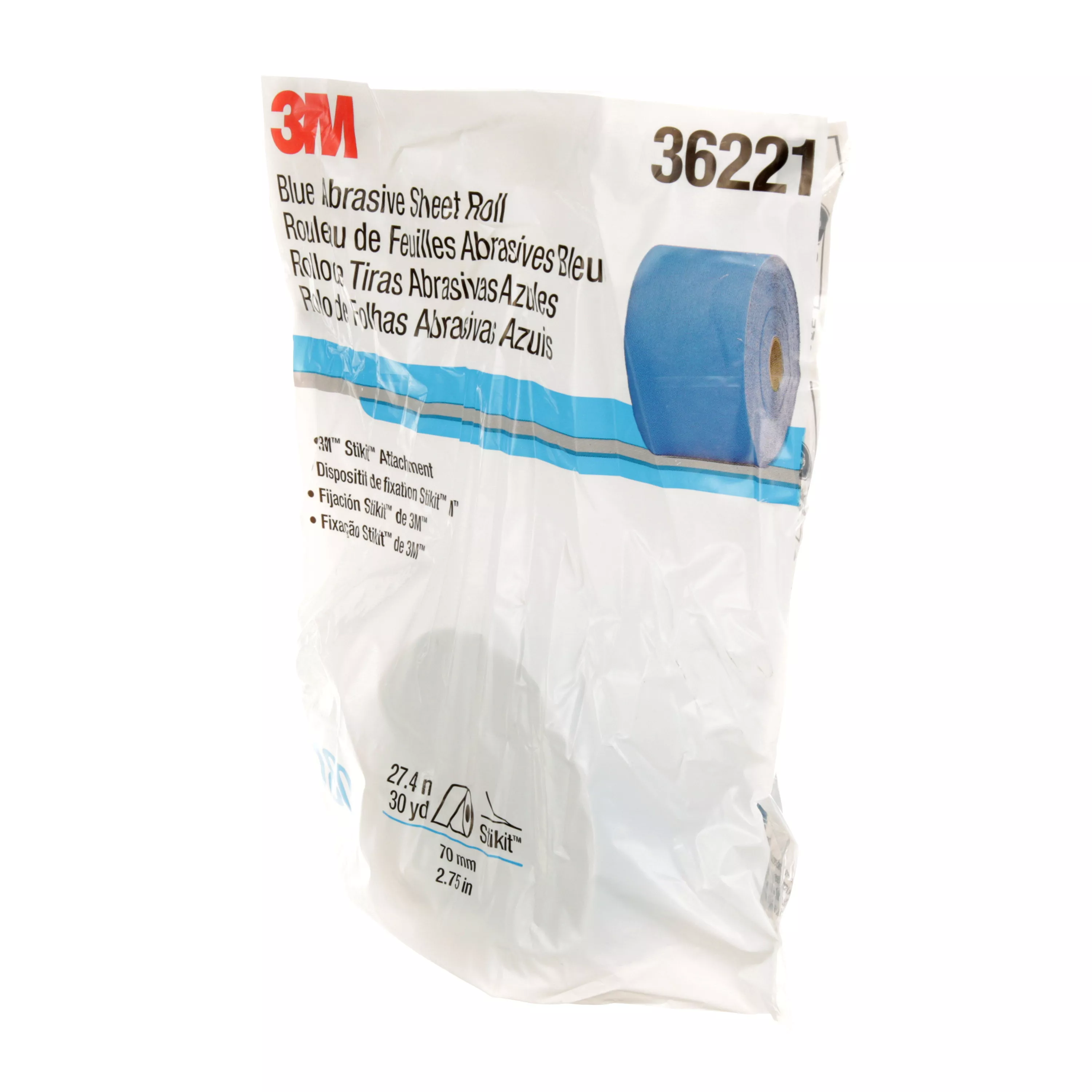 SKU 7100098556 | 3M™ Stikit™ Blue Abrasive Sheet Roll