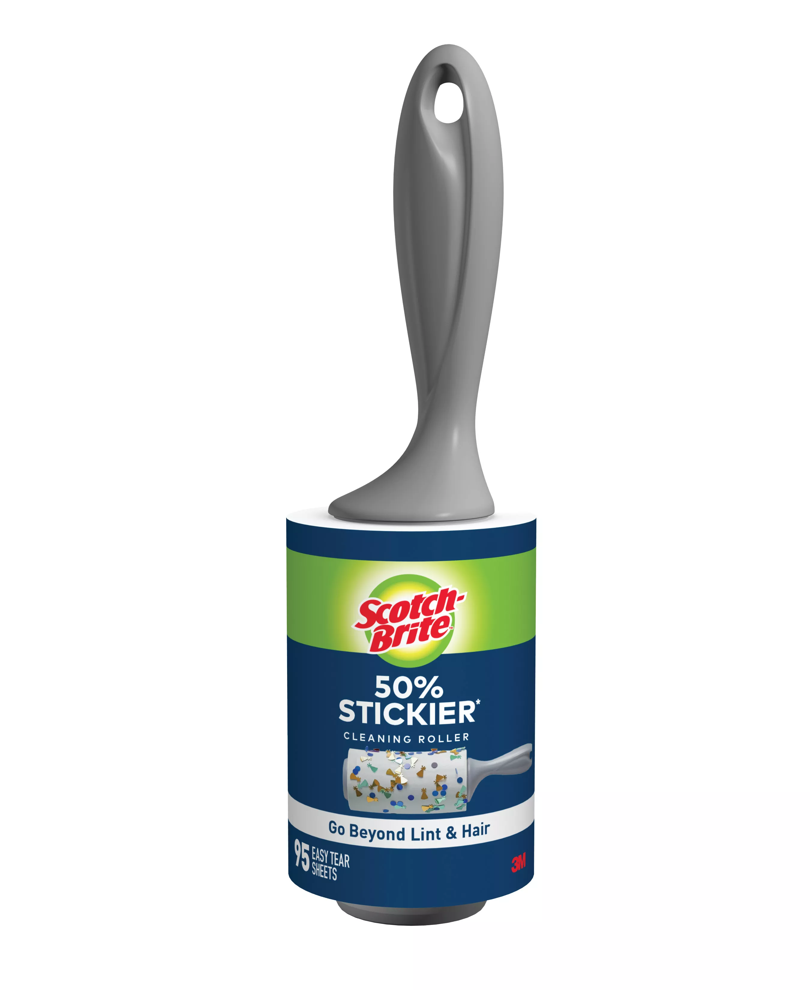 Scotch-Brite™ 50% Stickier Lint Roller, 830RS-95, 4 in x 54.2 ft (10.1
cm x 16.5 m), 6/1