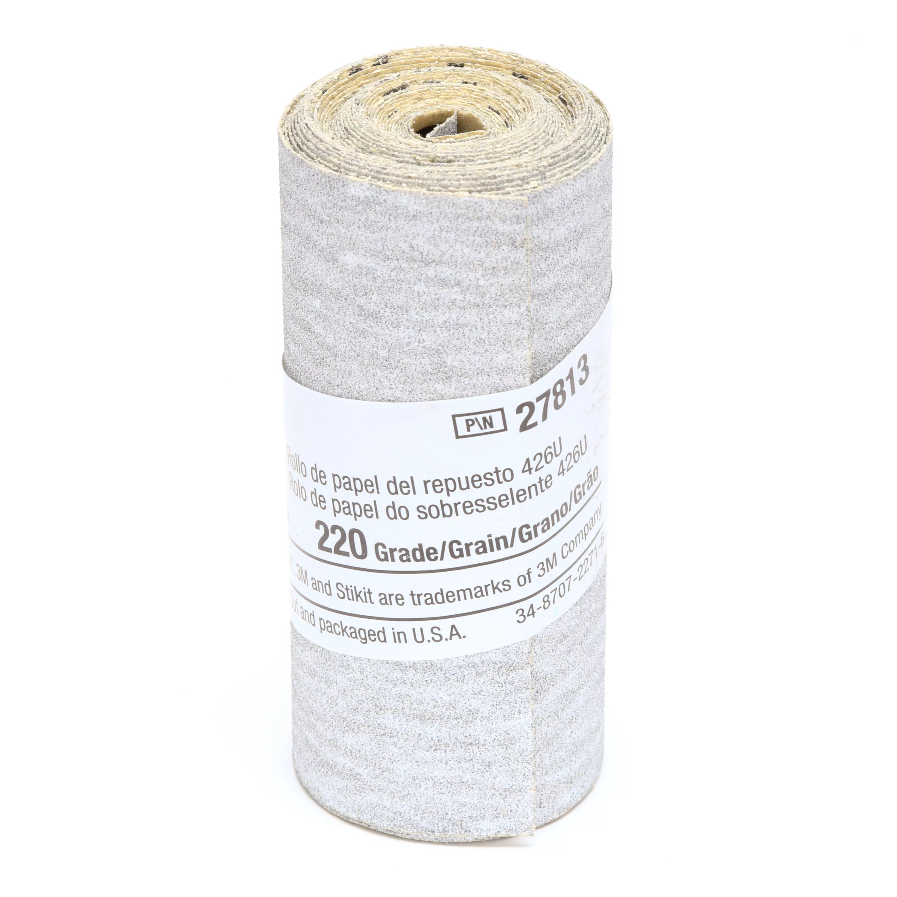 3M™ Stikit™ Paper Refill Roll 426U, 2-1/2 in x 95 in 220 A-weight,
10/Carton, 50 ea/Case