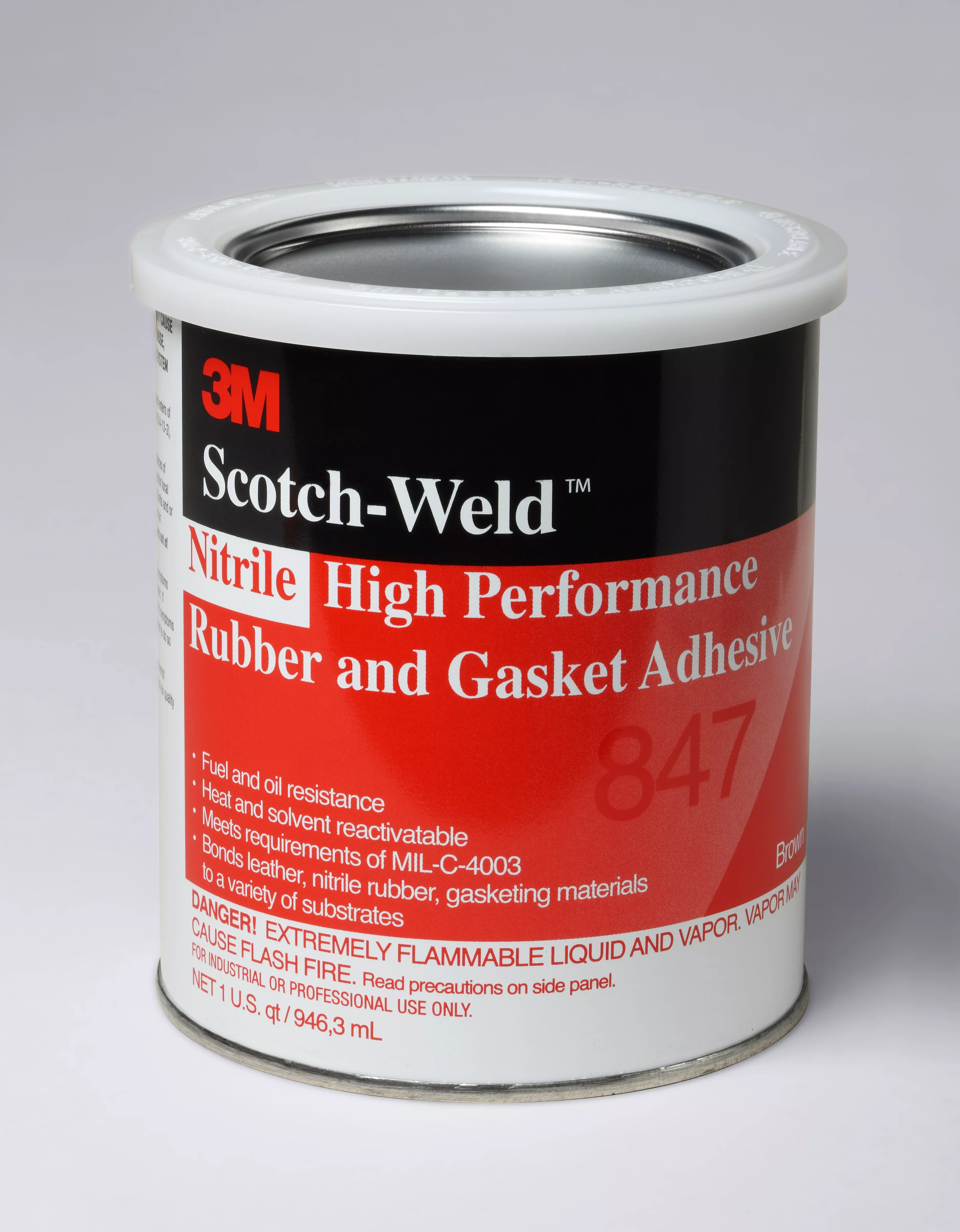 SKU 7000042735 | 3M™ Nitrile High Performance Rubber and Gasket Adhesive 847