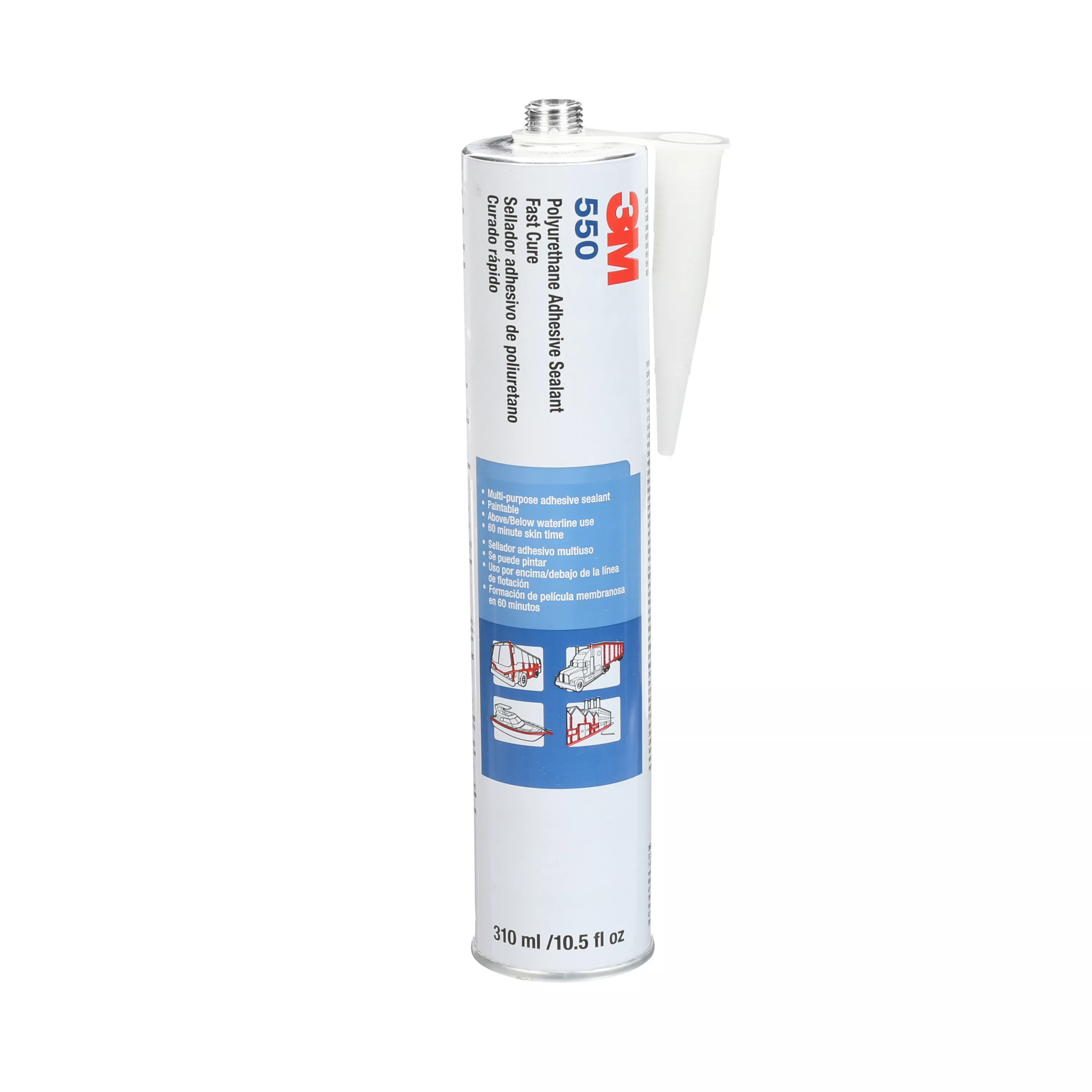 3M™ Polyurethane Adhesive Sealant 550FC Fast Cure, Gray, 310 mL
Cartridge, 12/Case