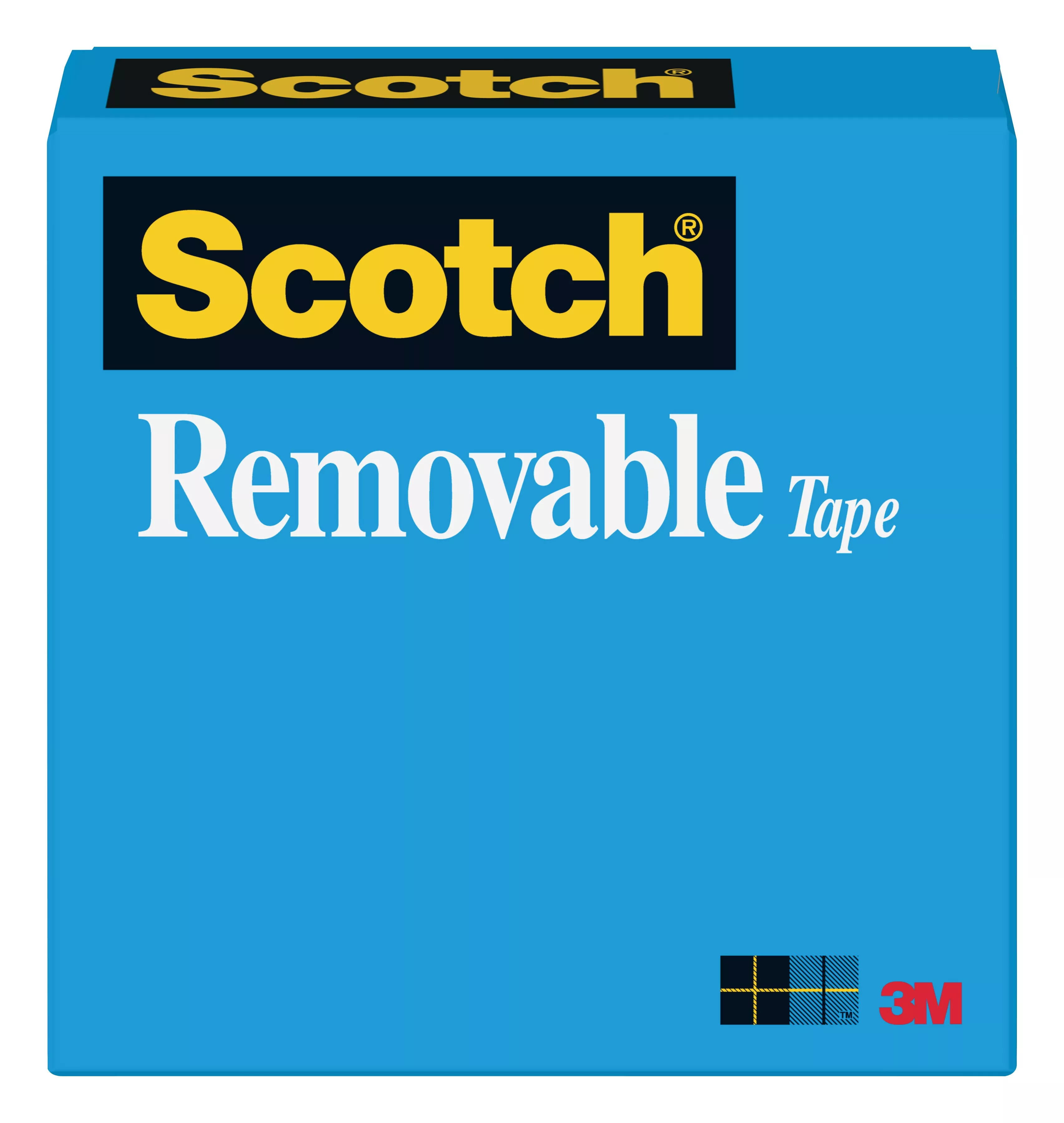 Scotch® Removable Tape 811, 1/2 in x 1296 in Boxed