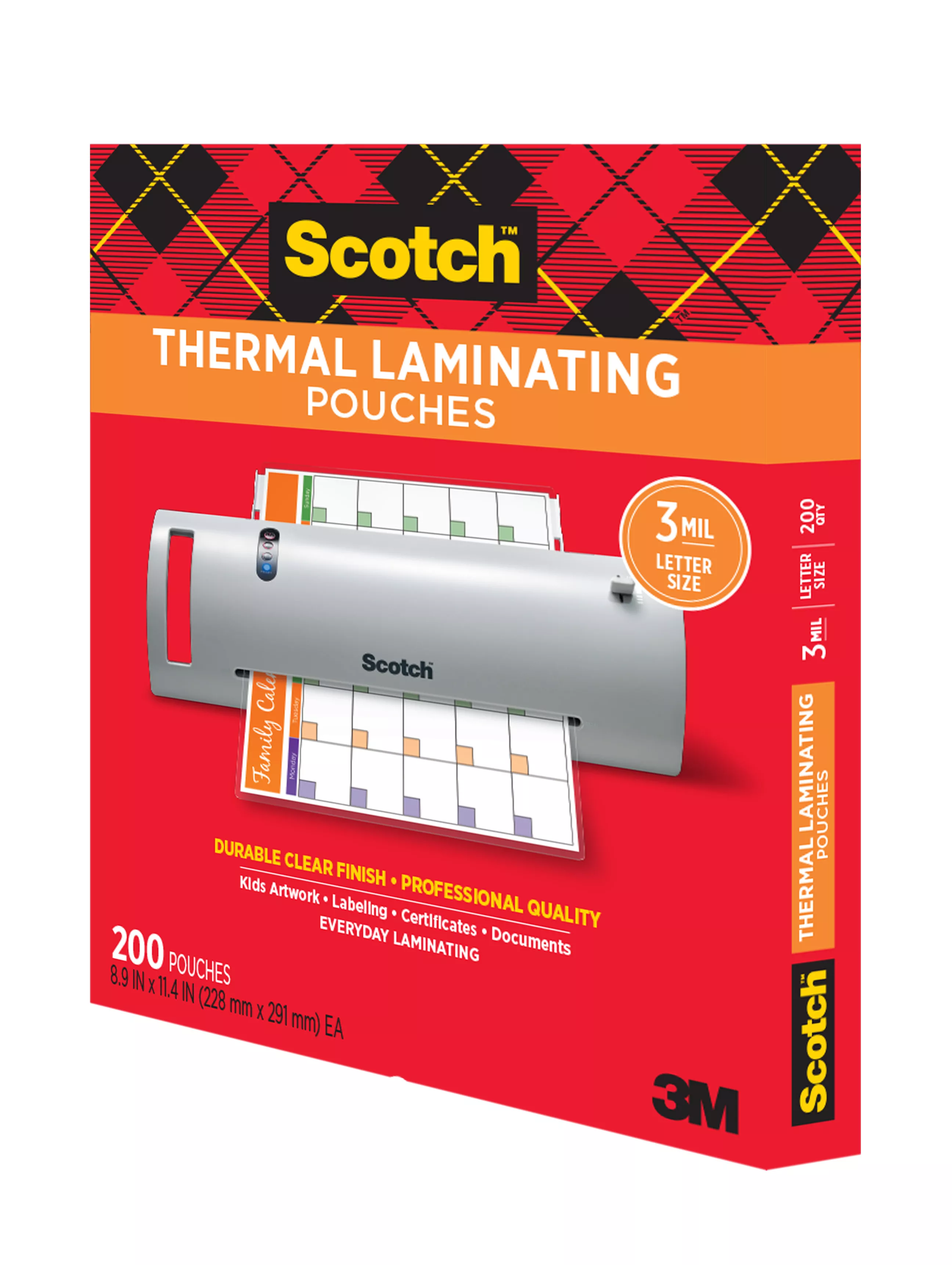SKU 7100260723 | Scotch™ Thermal Pouches TP3854-200