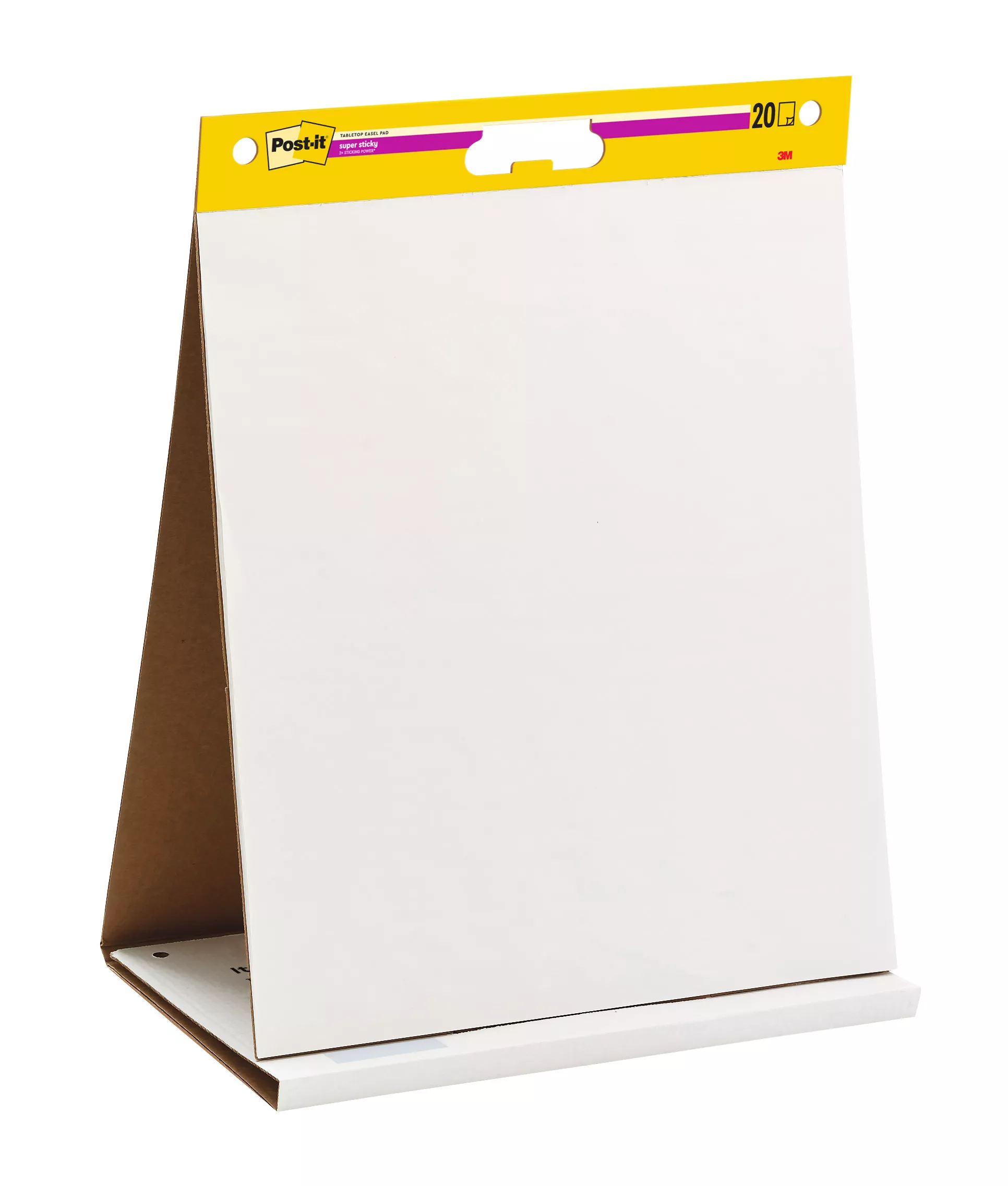 Post-it® Super Sticky Tabletop Easel Pad with Dry Erase 563 DE, 20 in. x
23 in.