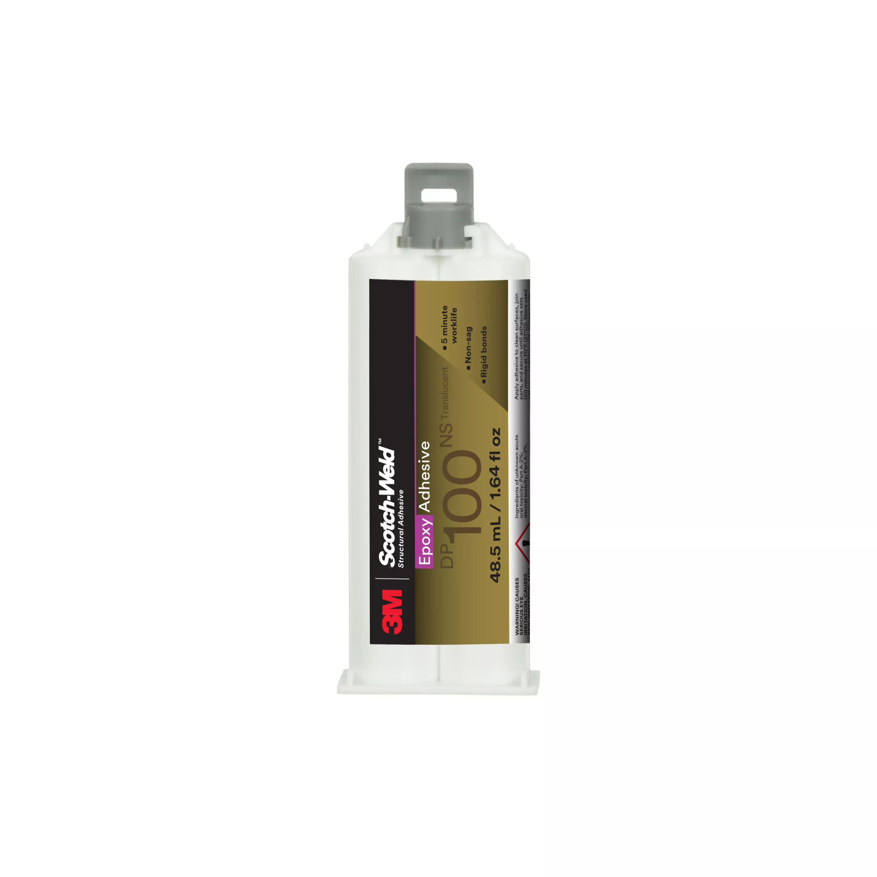 3M™ Scotch-Weld™ Epoxy Adhesive DP100NS, Translucent, 48.5 mL Duo-Pak,
12/Case