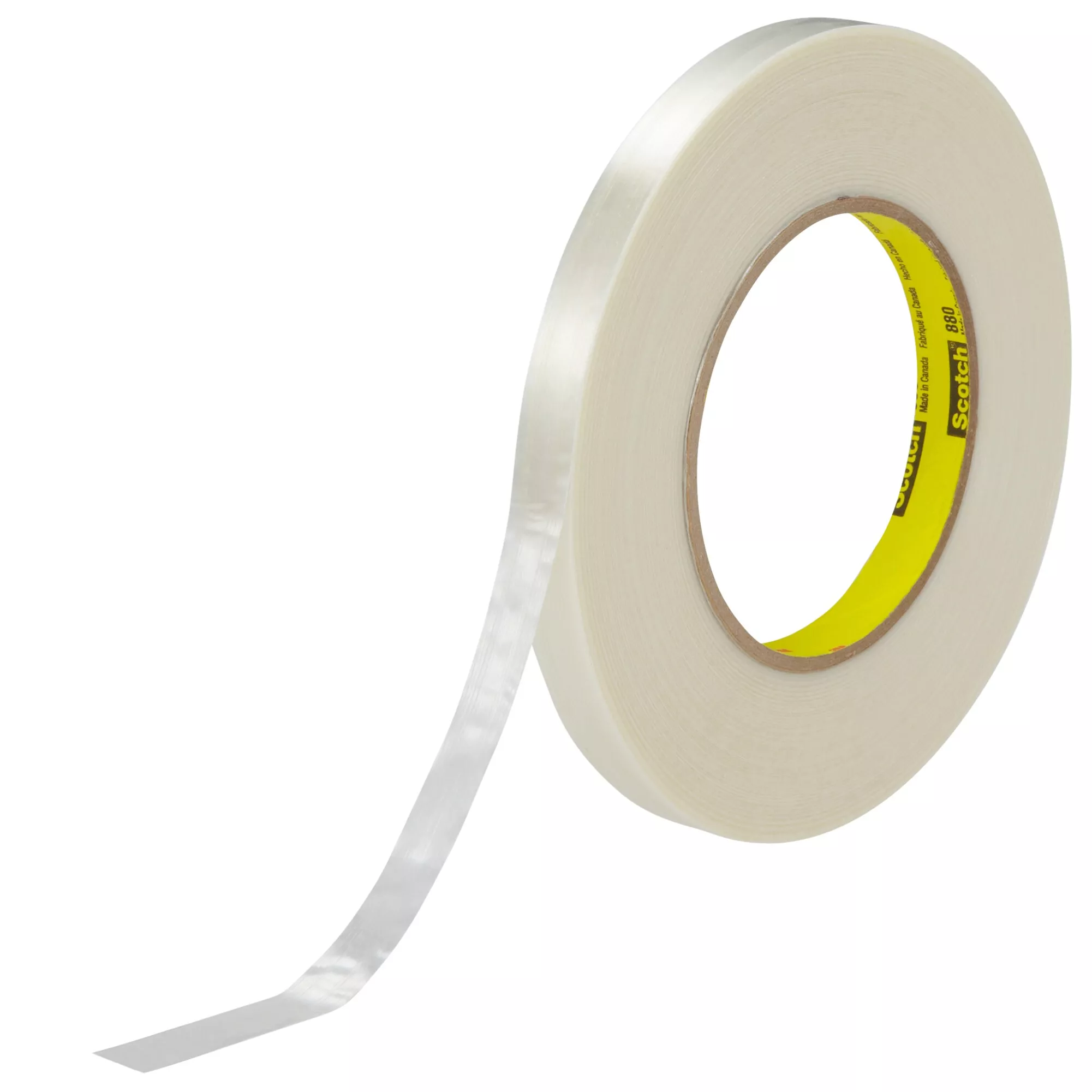 Scotch® Filament Tape 880, Clear, 12 mm x 55 m, 7.7 mil, 72 Roll/Case