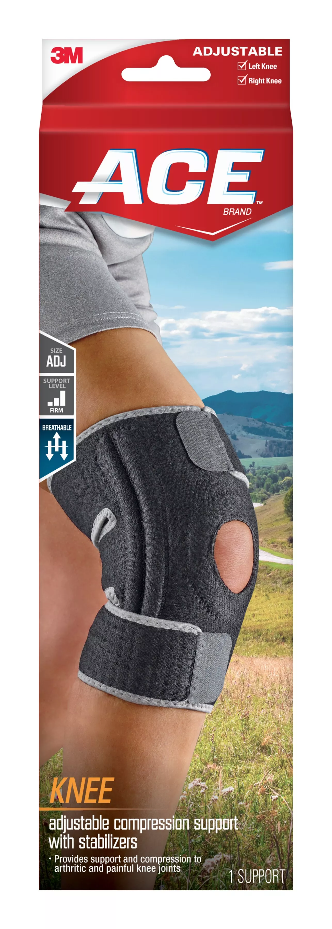 ACE™ Knee Support with Stabilizers 200290, Adjustable