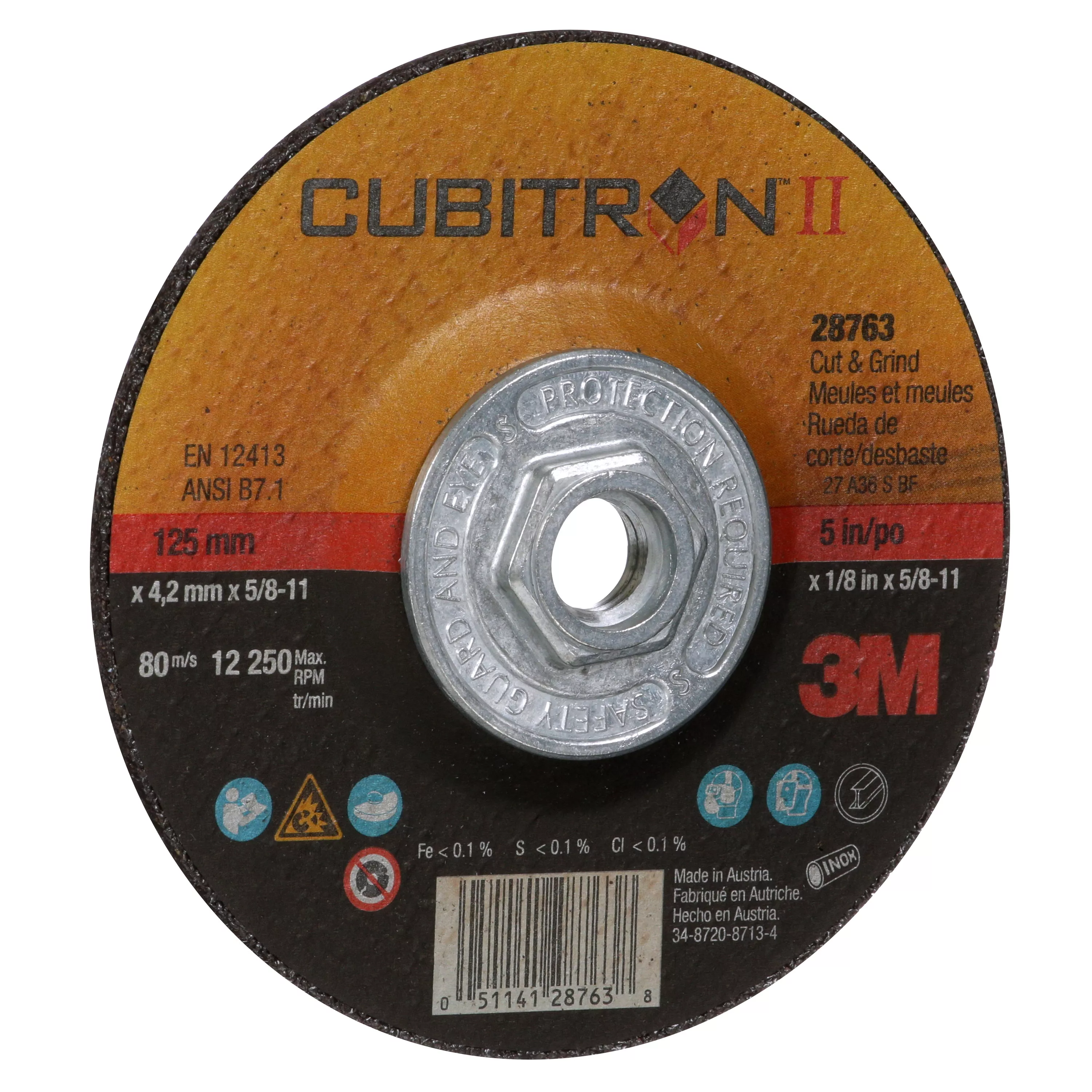 SKU 7100247112 | 3M™ Cubitron™ II Cut and Grind Wheel